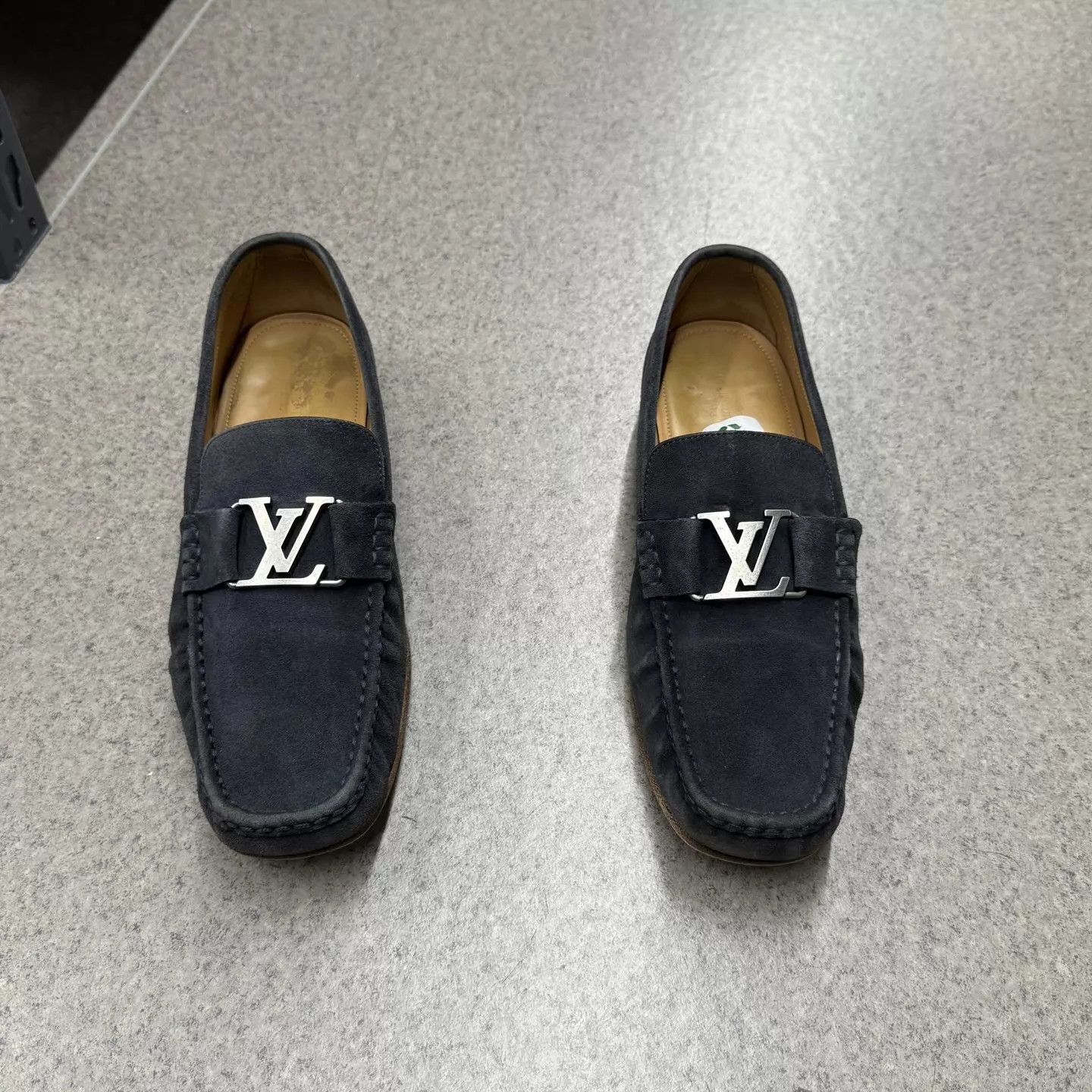 Louis Vuitton Blue Suede Slip-On Loafers Size 10 Size US 10 / EU 43 - 5 Thumbnail