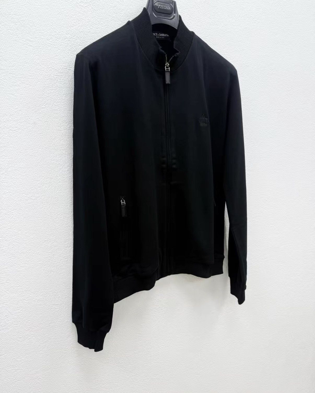 Dolce & Gabbana Black Zip-Neck Long Sleeve Sweater M Size US M / EU 48-50 / 2 - 2 Thumbnail