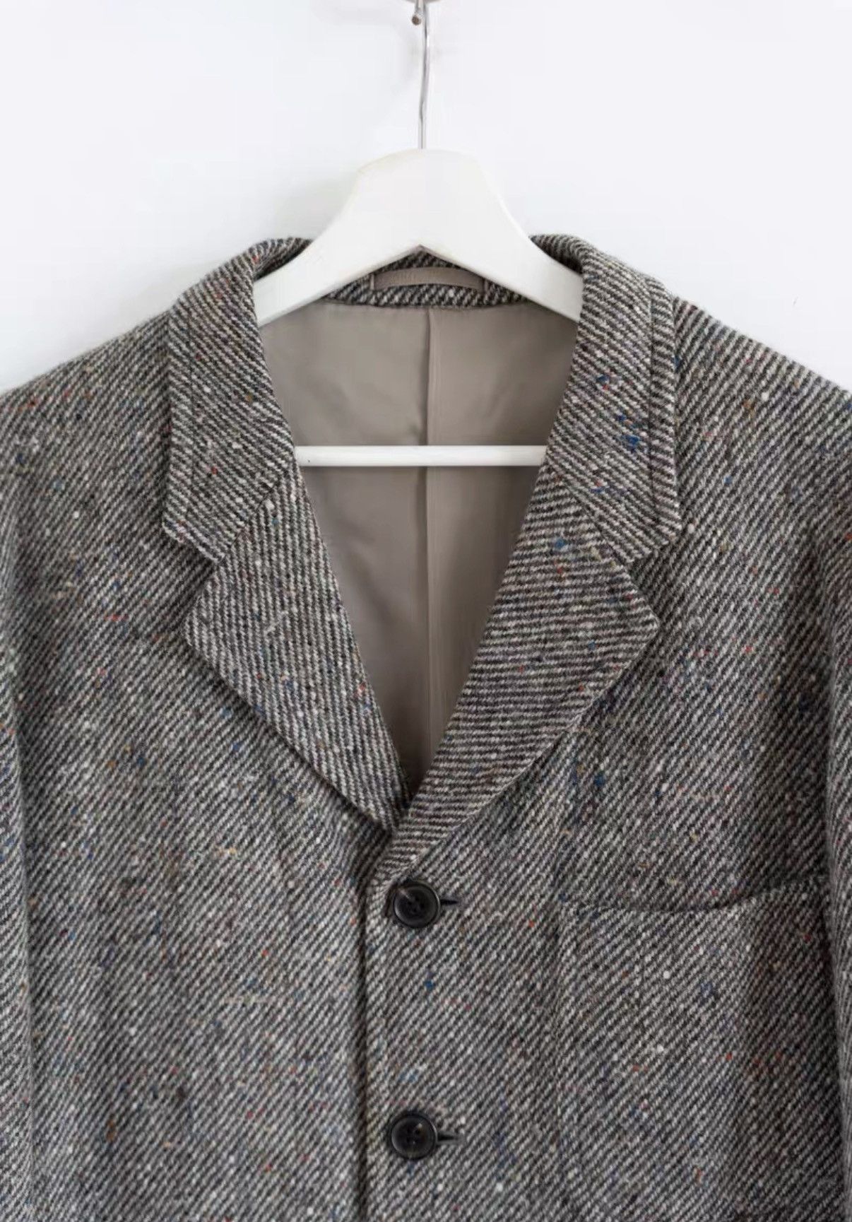 Yohji Yamamoto Brown Herringbone Heavy Coat - Size M Size US M / EU 48-50 / 2 - 3 Thumbnail