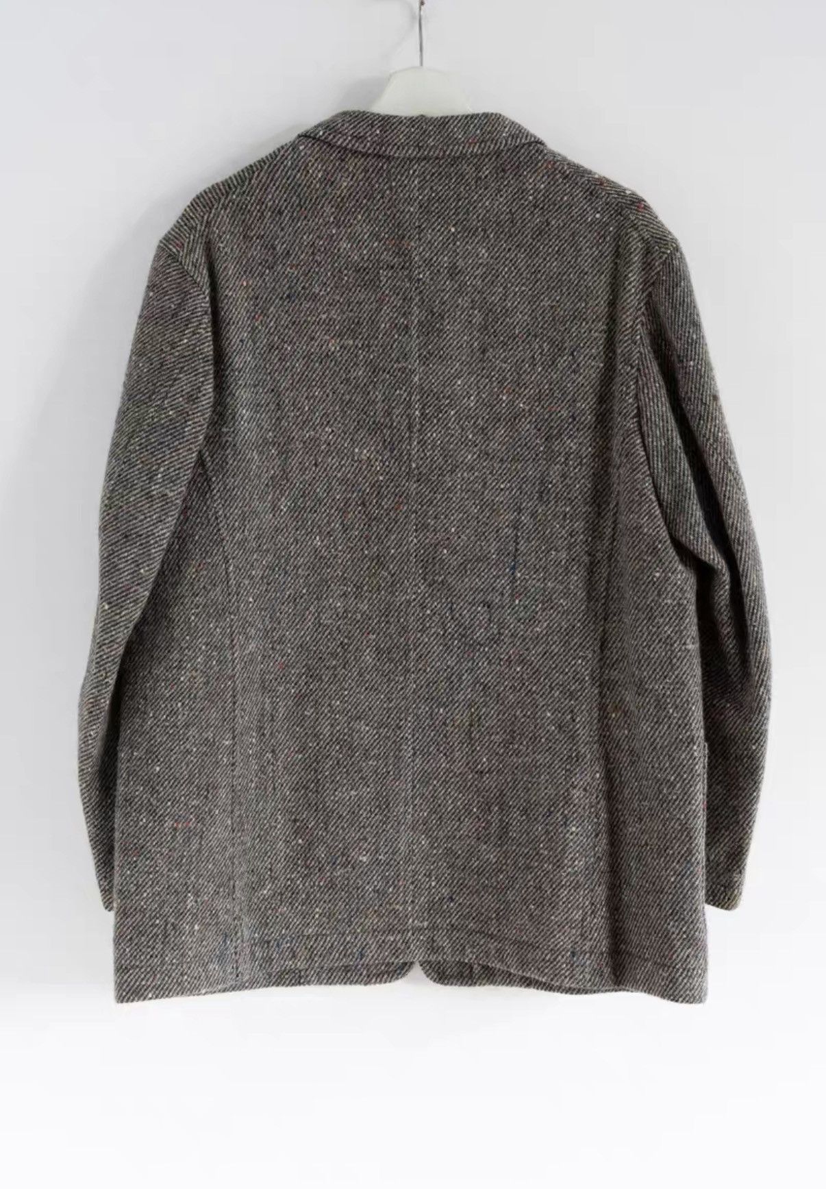 Yohji Yamamoto Brown Herringbone Heavy Coat - Size M Size US M / EU 48-50 / 2 - 2 Thumbnail