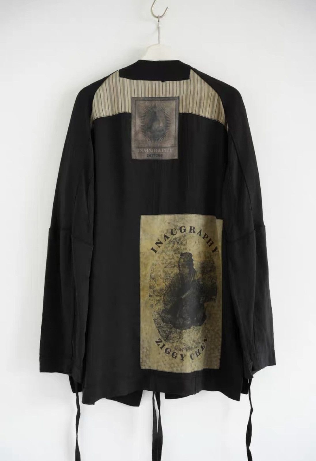 Yohji Yamamoto Black Graphic Patch Wrap Light Jacket Size S Size US S / EU 44-46 / 1 - 2 Thumbnail