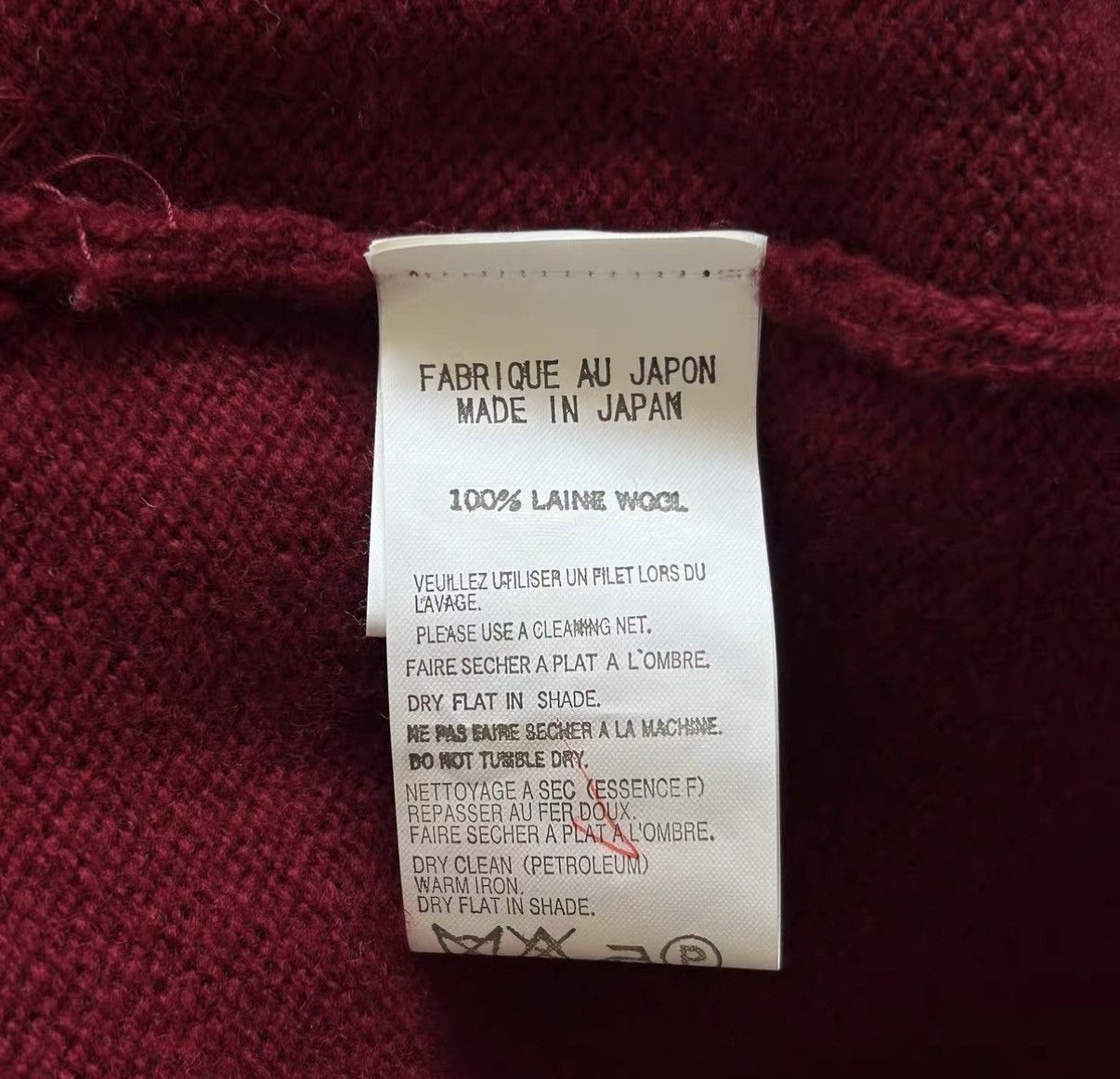 Yohji Yamamoto Red Patterned Long Sleeve Sweater Size M Size US M / EU 48-50 / 2 - 7 Thumbnail