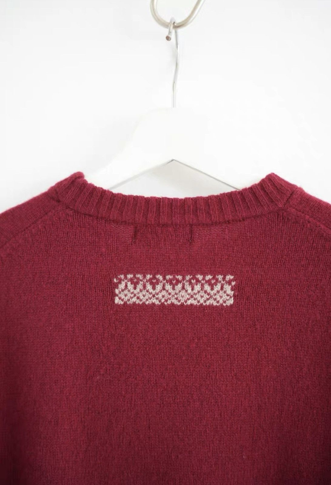 Yohji Yamamoto Red Patterned Long Sleeve Sweater Size M Size US M / EU 48-50 / 2 - 5 Thumbnail