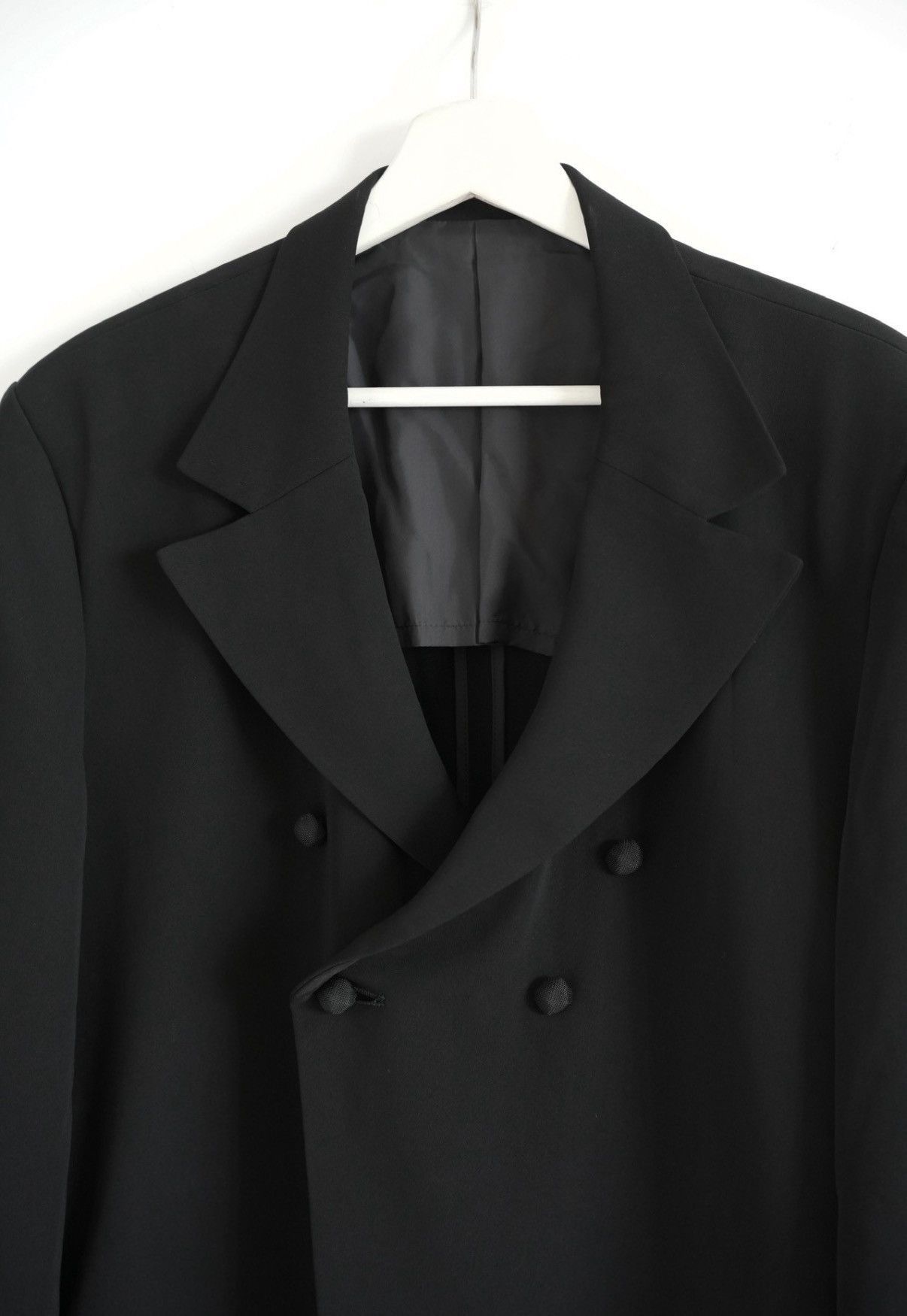 Yohji Yamamoto Black Double-Breasted Long Coat Size US M / EU 48-50 / 2 - 3 Thumbnail