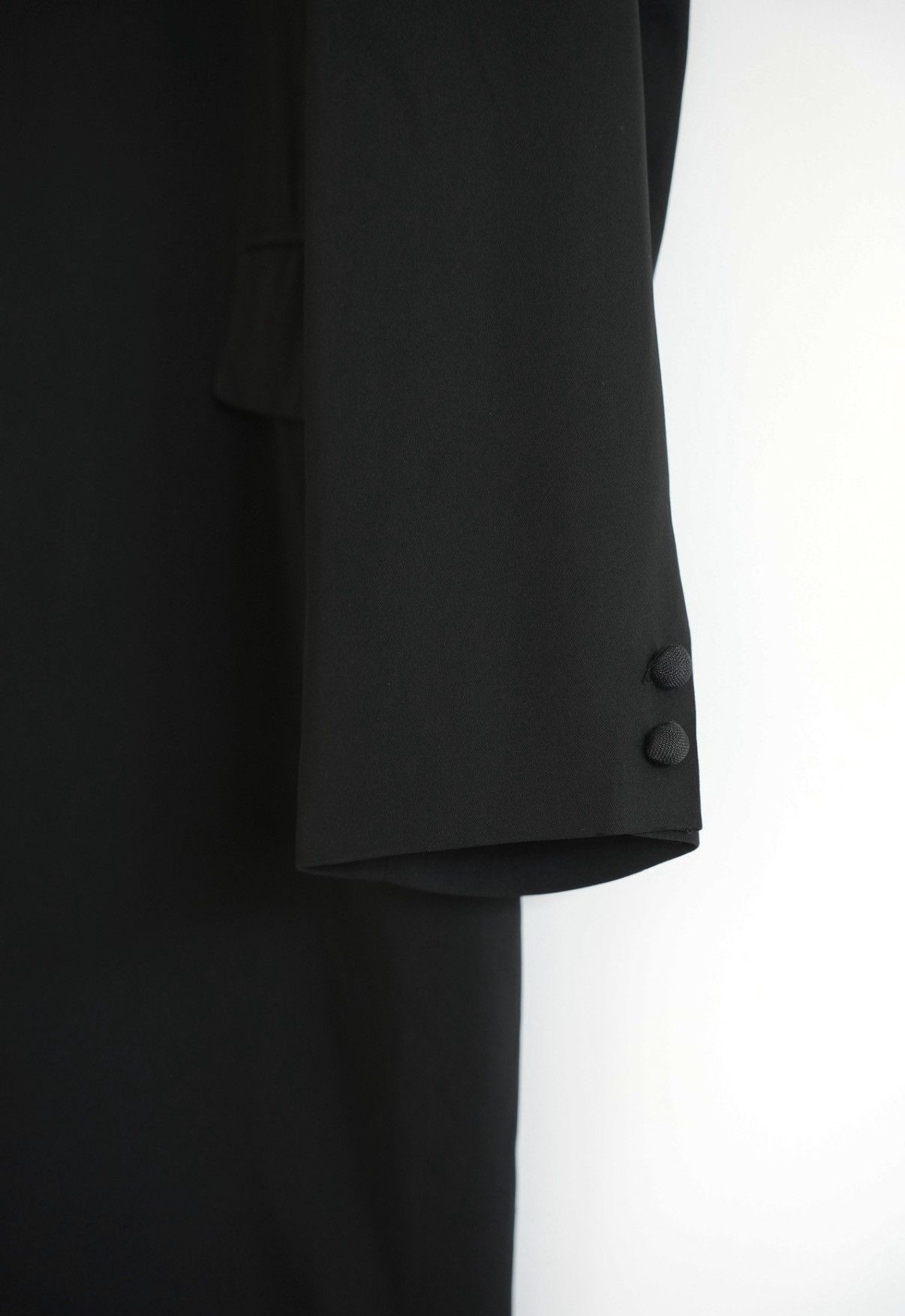 Yohji Yamamoto Black Double-Breasted Long Coat Size US M / EU 48-50 / 2 - 4 Thumbnail