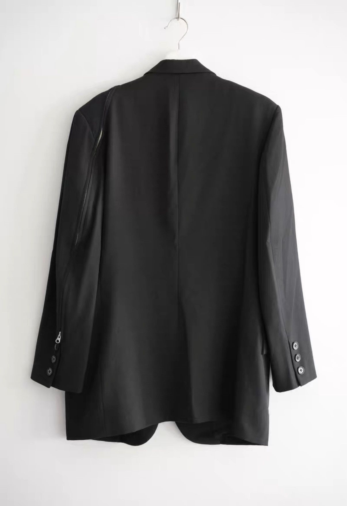 Yohji Yamamoto Black Single-Breasted Blazer with Pockets Size US L / EU 52-54 / 3 - 2 Thumbnail