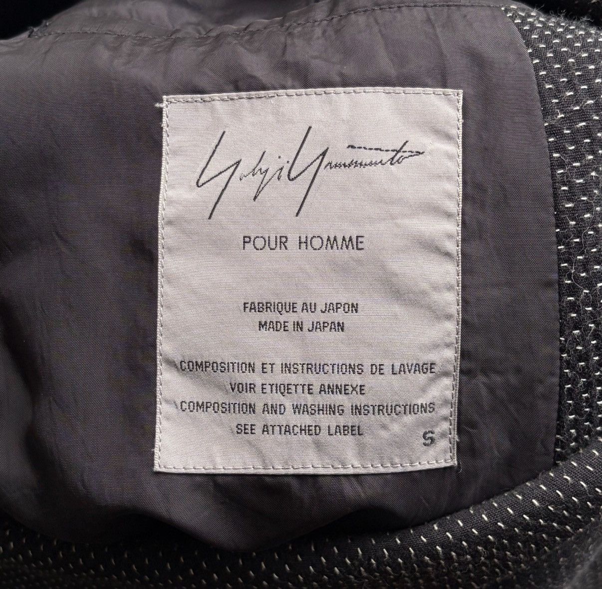 Yohji Yamamoto Black Dotted Blazer - Size S Size US S / EU 44-46 / 1 - 6 Thumbnail