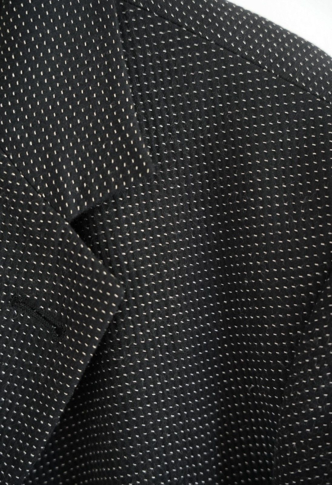 Yohji Yamamoto Black Dotted Blazer - Size S Size US S / EU 44-46 / 1 - 5 Thumbnail