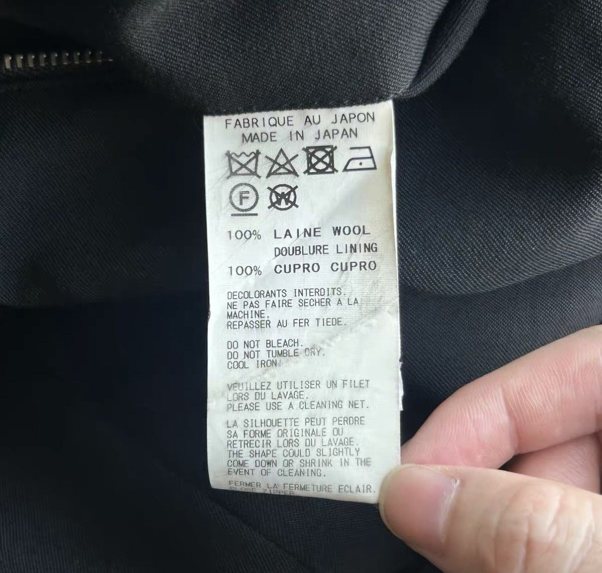 Yohji Yamamoto Black Zip-Detailed Button-Up Coat Size M Size US M / EU 48-50 / 2 - 7 Thumbnail
