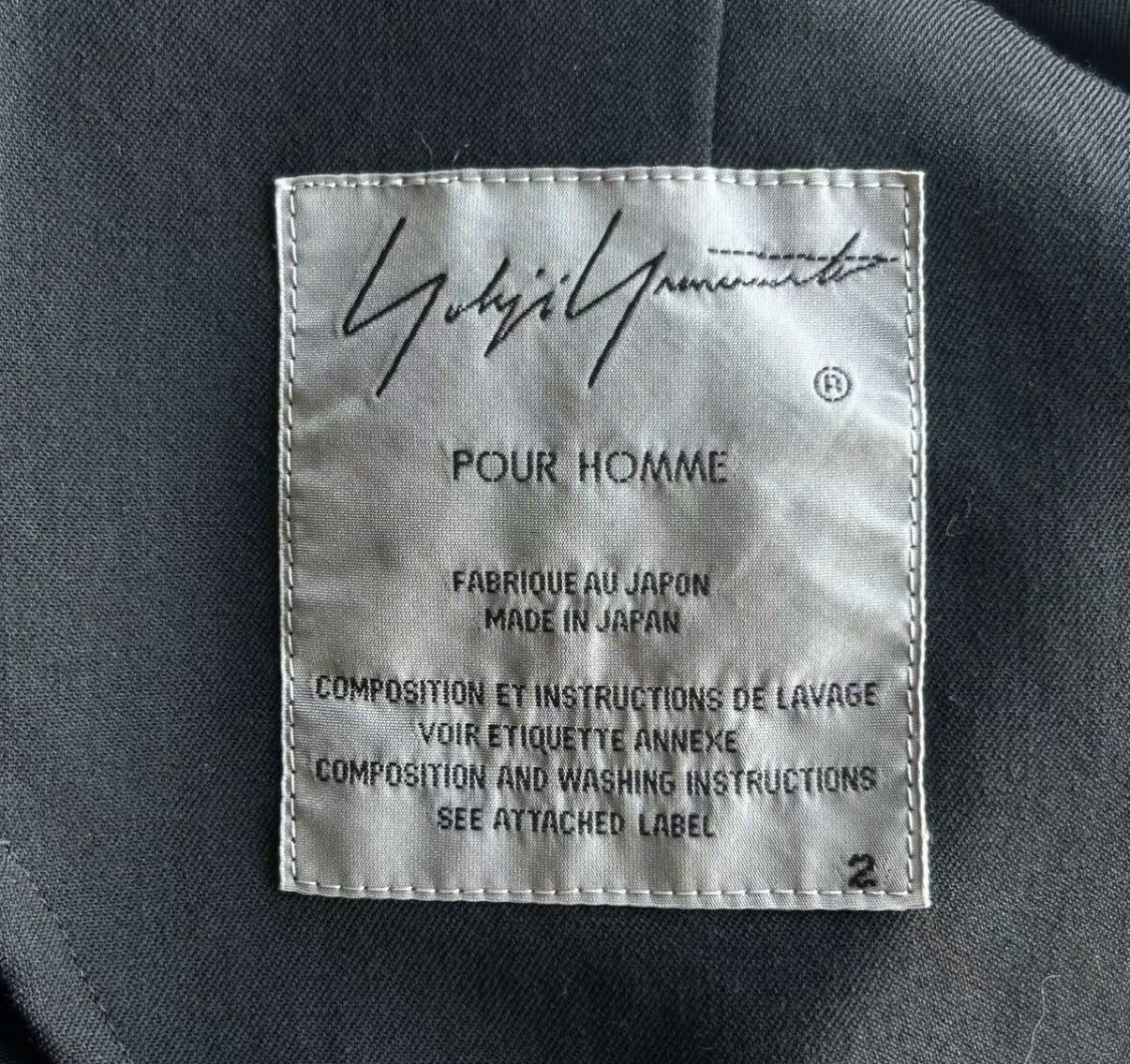 Yohji Yamamoto Black Zip-Detailed Button-Up Coat Size M Size US M / EU 48-50 / 2 - 6 Thumbnail