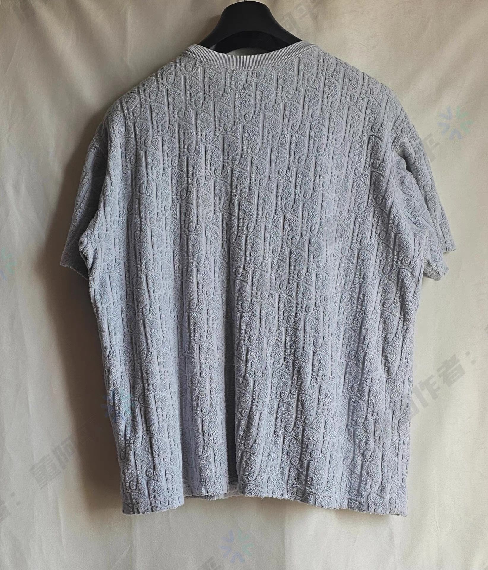 Dior Gray Textured Short Sleeve Shirt Size US L / EU 52-54 / 3 - 3 Thumbnail