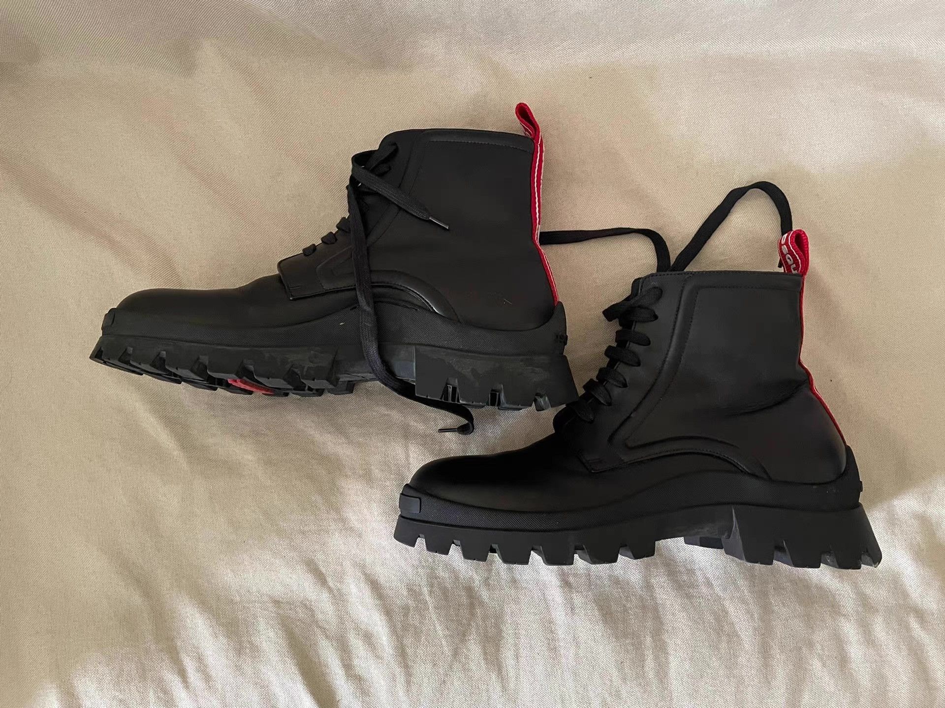 Dsquared2 Black Lace-Up Boots with Chunky Sole Size 11 Size US 11 / EU 44 - 5 Thumbnail