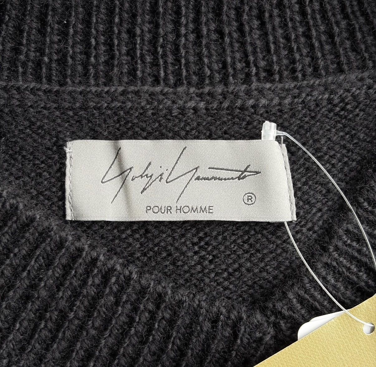Yohji Yamamoto Black Textured Long Sleeve Sweater Size US L / EU 52-54 / 3 - 7 Thumbnail
