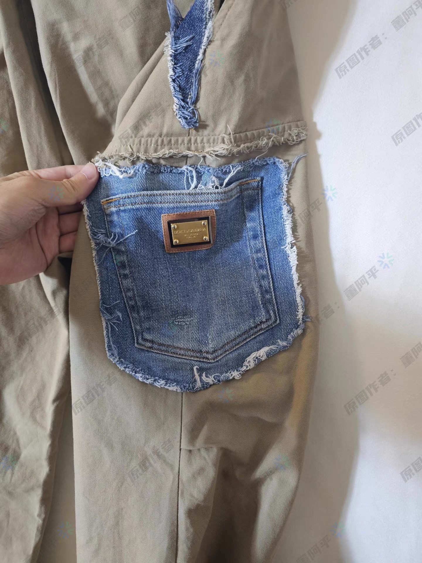 Dolce & Gabbana Beige Cargo Pants with Denim Accents Size 34 Size US 34 / EU 50 - 3 Thumbnail