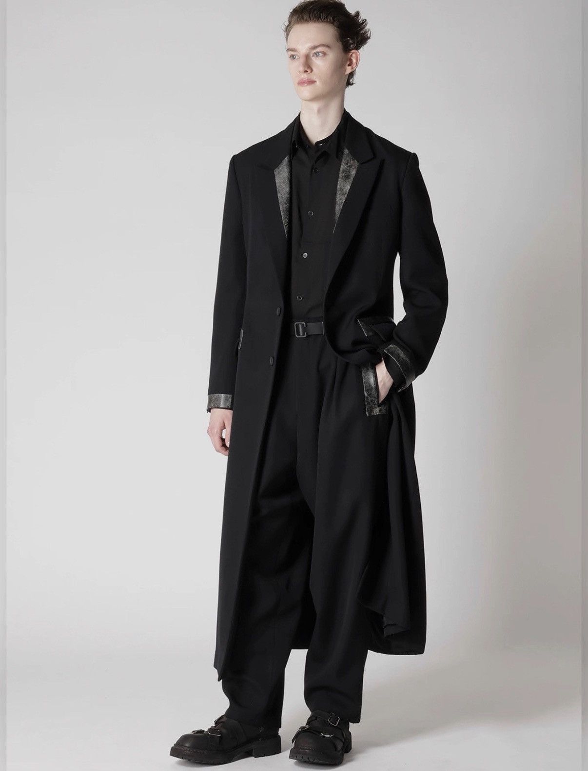 Yohji Yamamoto Black Casual Pants with Leather Accent Pockets - Size 34 Size US 34 / EU 50 - 6 Thumbnail