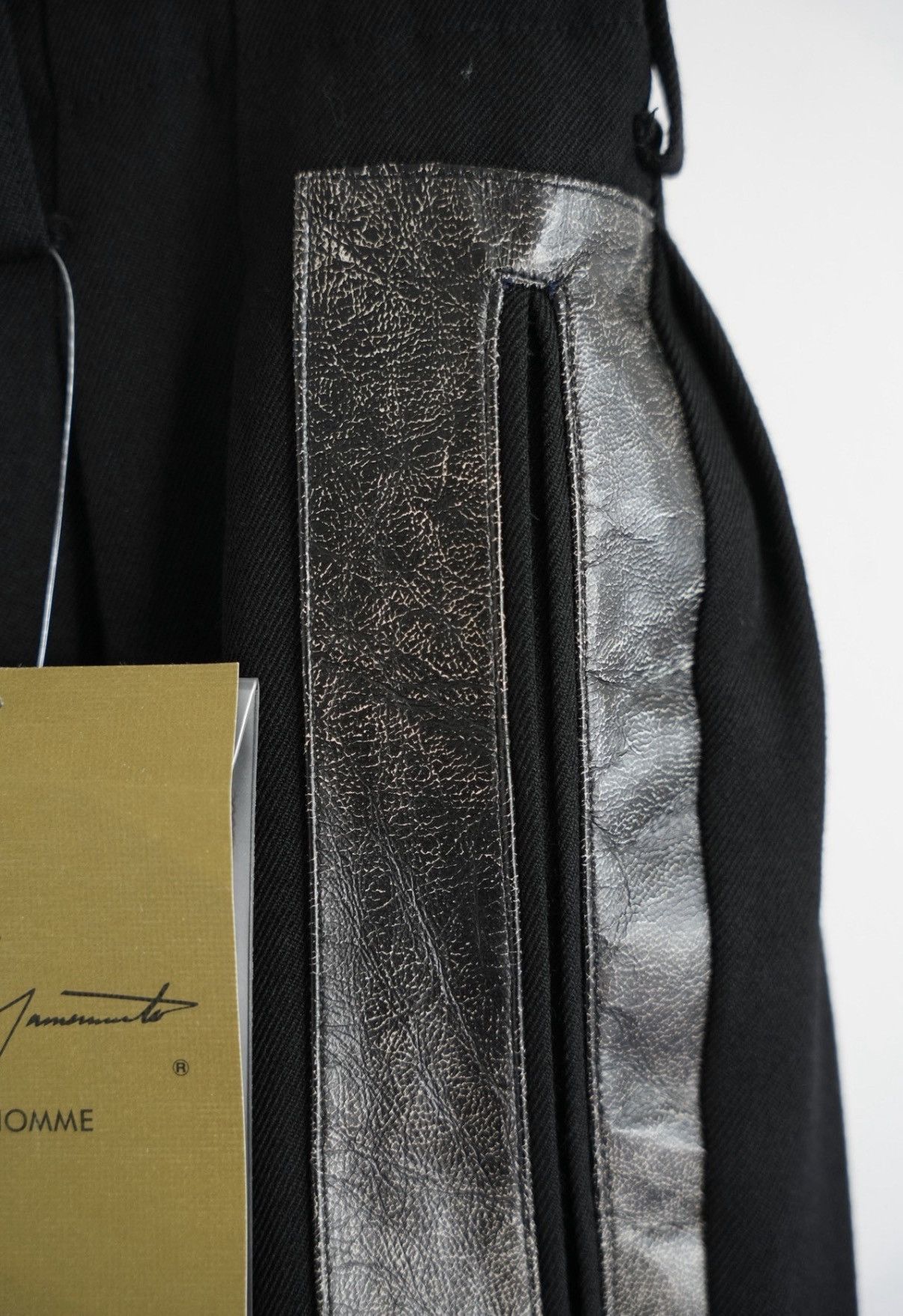 Yohji Yamamoto Black Casual Pants with Leather Accent Pockets - Size 34 Size US 34 / EU 50 - 4 Thumbnail