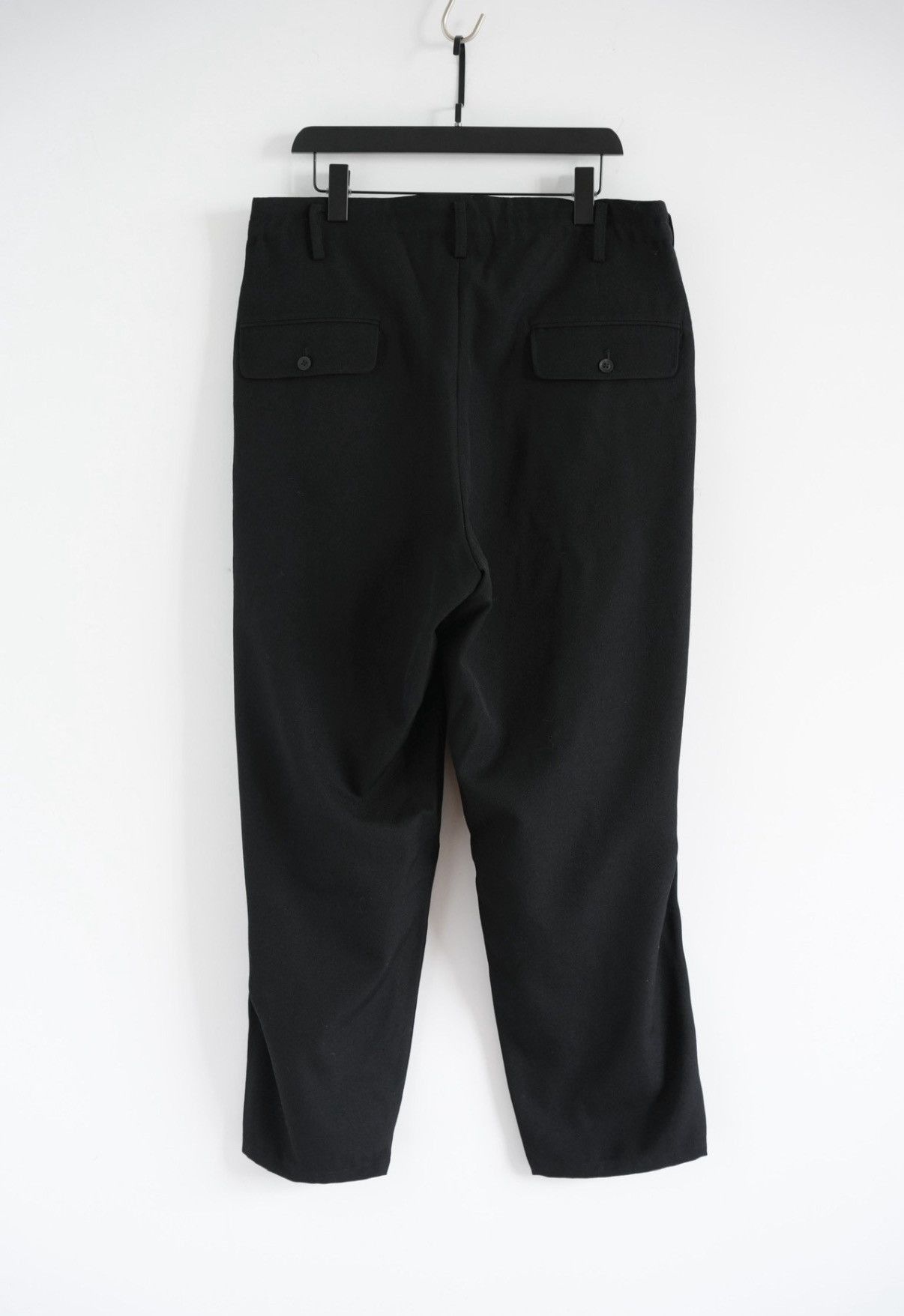 Yohji Yamamoto Black Casual Pants with Leather Accent Pockets - Size 34 Size US 34 / EU 50 - 2 Thumbnail
