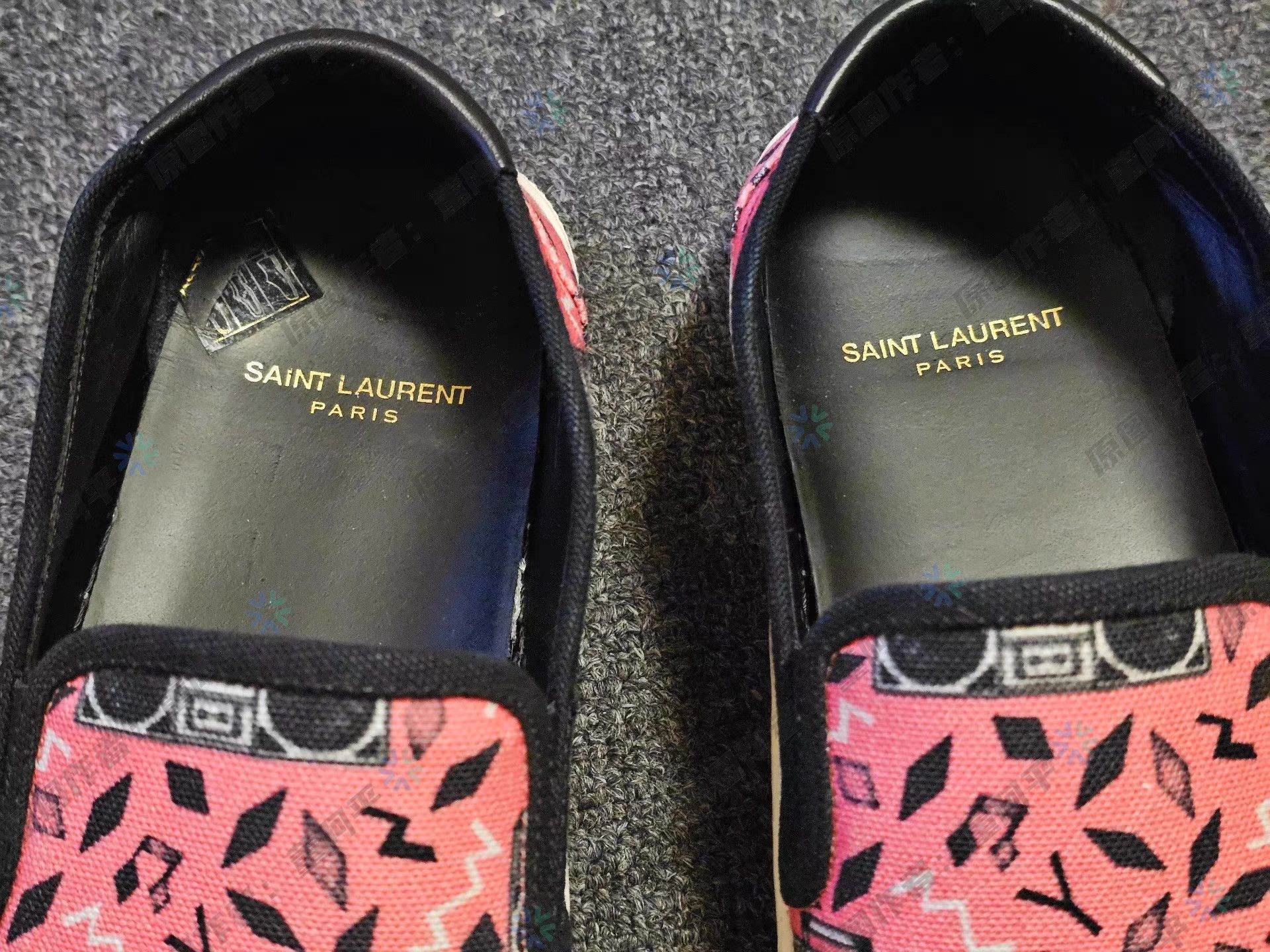 Saint Laurent Paris Pink Printed Slip-On Shoes Size 8 Size US 8 / EU 41 - 4 Thumbnail