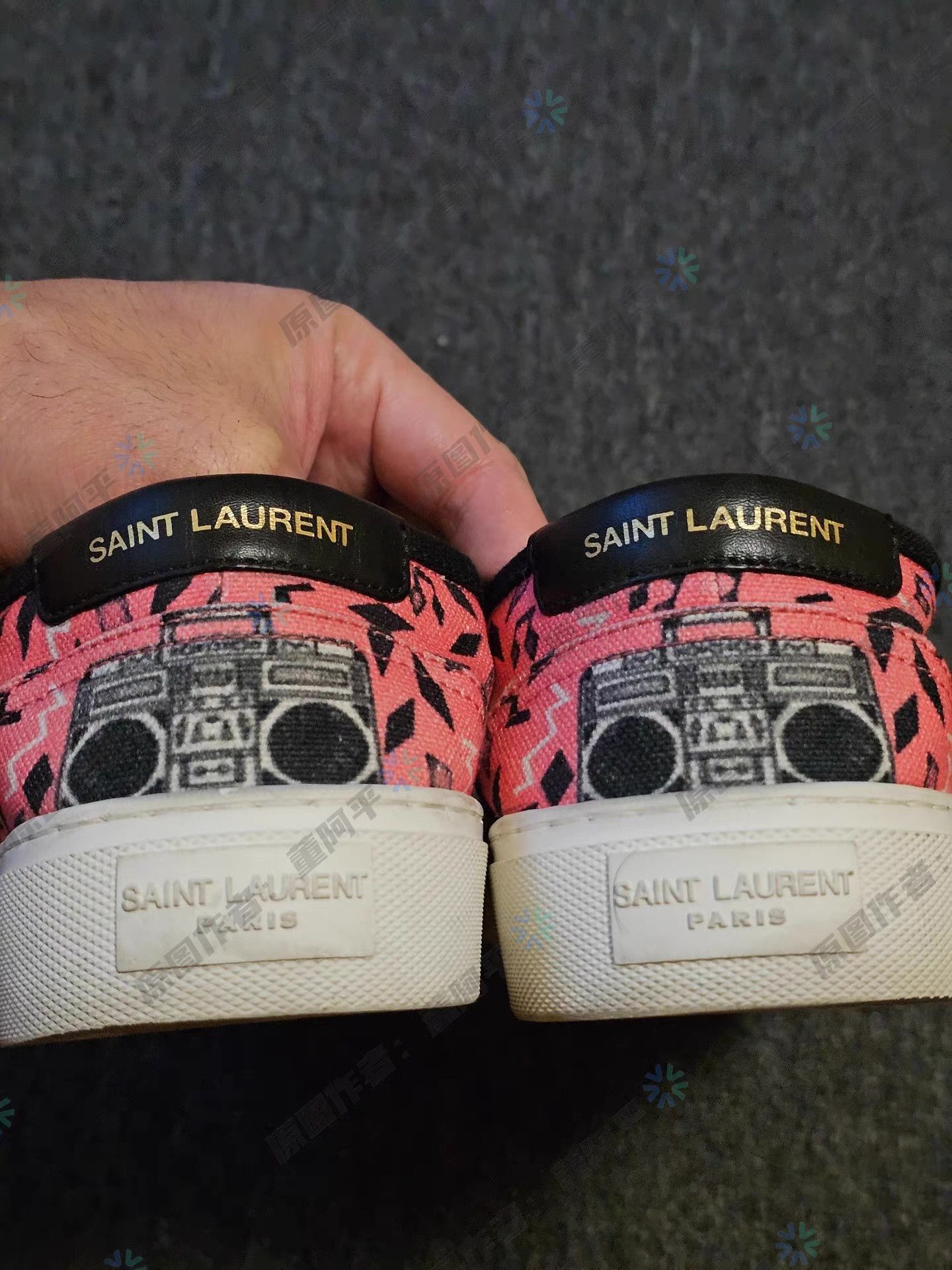 Saint Laurent Paris Pink Printed Slip-On Shoes Size 8 Size US 8 / EU 41 - 7 Thumbnail