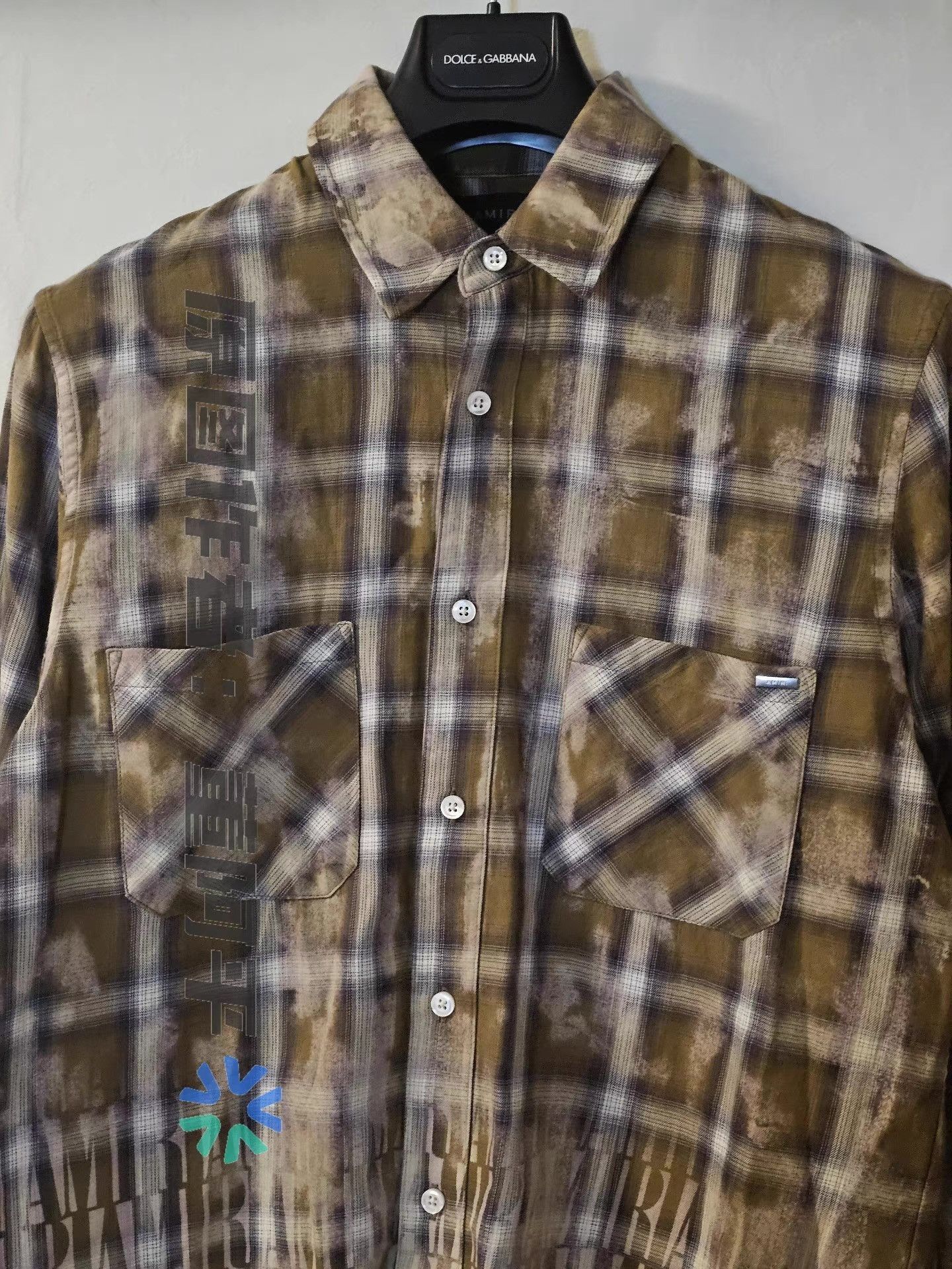 Amiri Brown Plaid Long Sleeve Button-Up Shirt Size US M / EU 48-50 / 2 - 2 Thumbnail