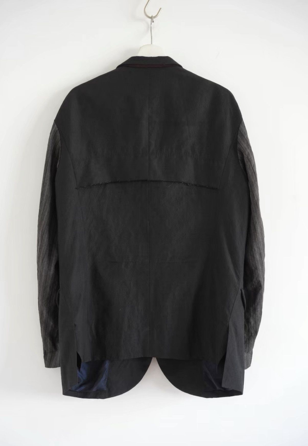 Ziggy Chen Black Blazer with Striped Sleeves Size M Size US M / EU 48-50 / 2 - 2 Thumbnail