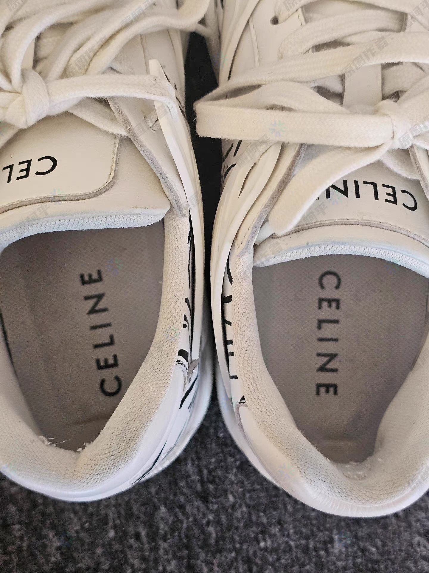 Celine White Low-Top Sneakers with Zebra Print Accents Size US 8 / EU 41 - 6 Thumbnail
