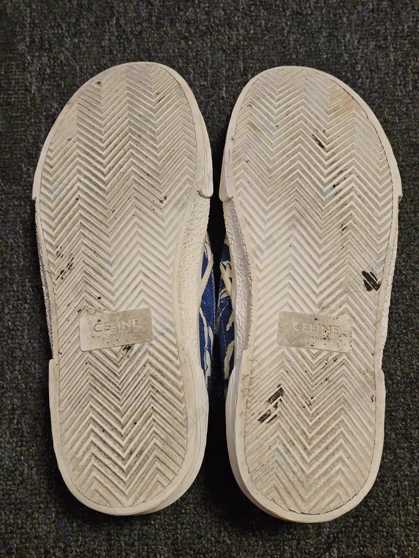 Celine Blue Slip-On Shoes with Abstract Pattern Size US 8 / EU 41 - 6 Thumbnail
