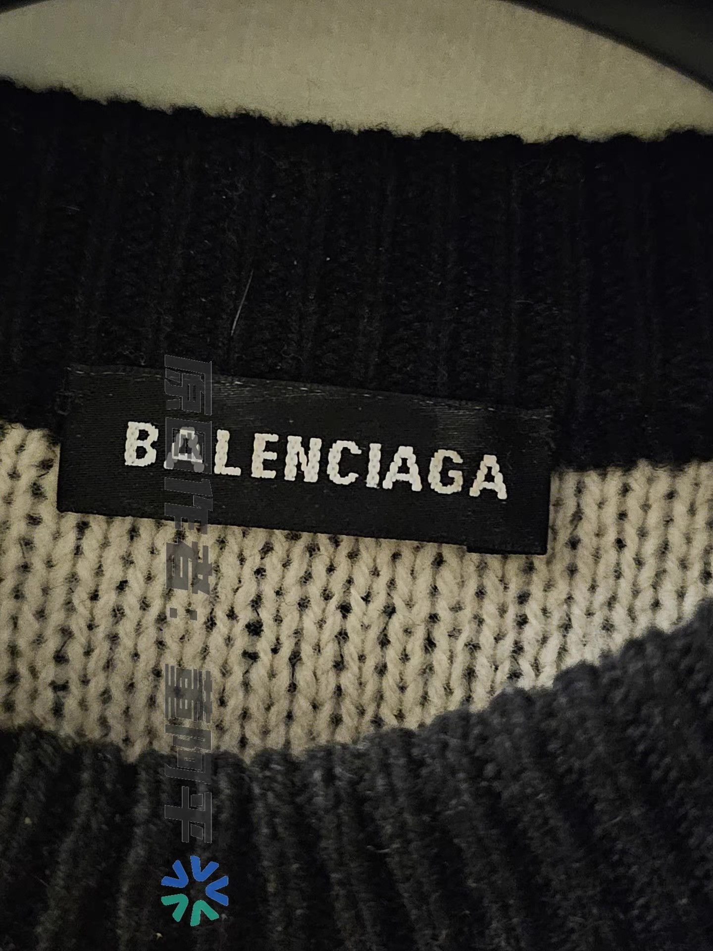 Balenciaga Black Text Pattern Long Sleeve Sweater Size US M / EU 48-50 / 2 - 3 Thumbnail
