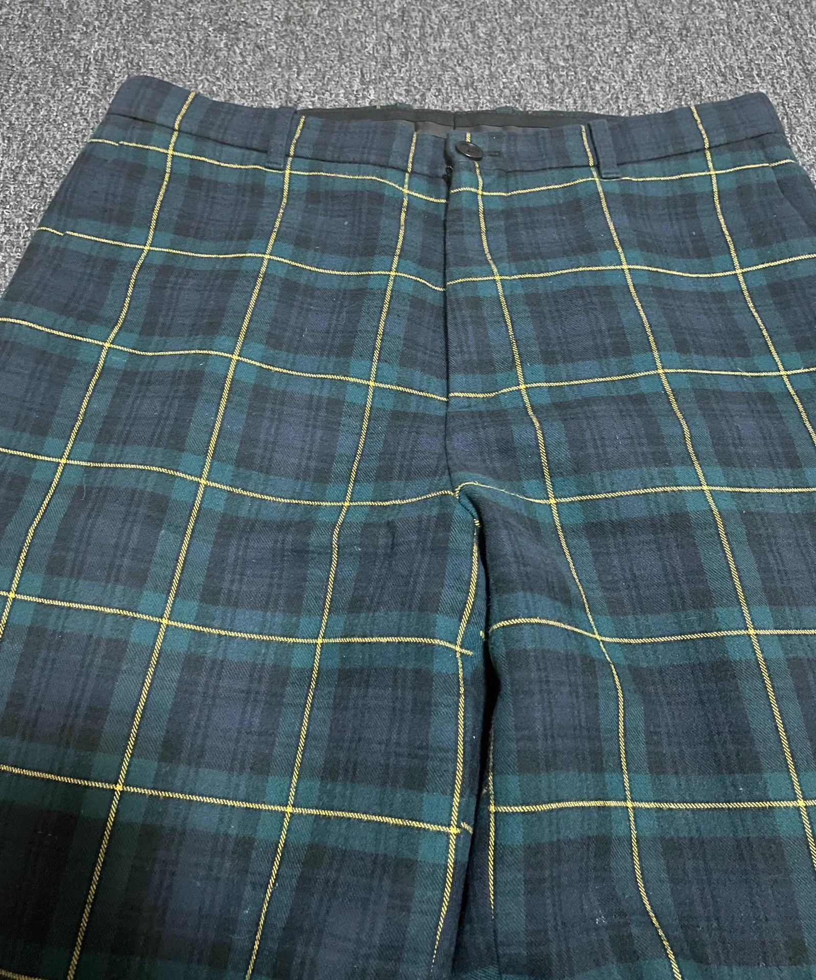 Balenciaga Green Checkered Casual Pants Size 34 Size US 34 / EU 50 - 2 Thumbnail