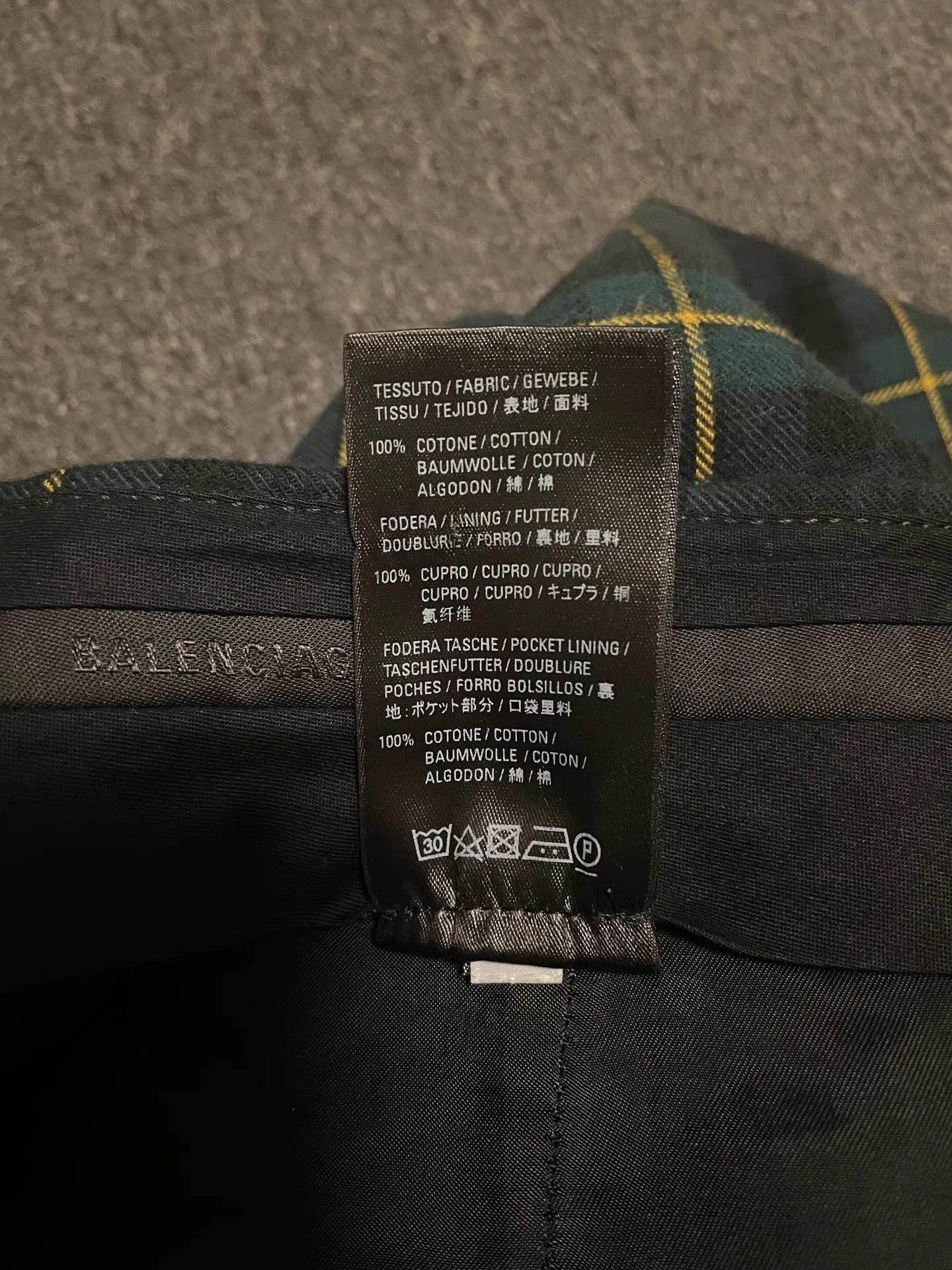 Balenciaga Green Checkered Casual Pants Size 34 Size US 34 / EU 50 - 8 Thumbnail