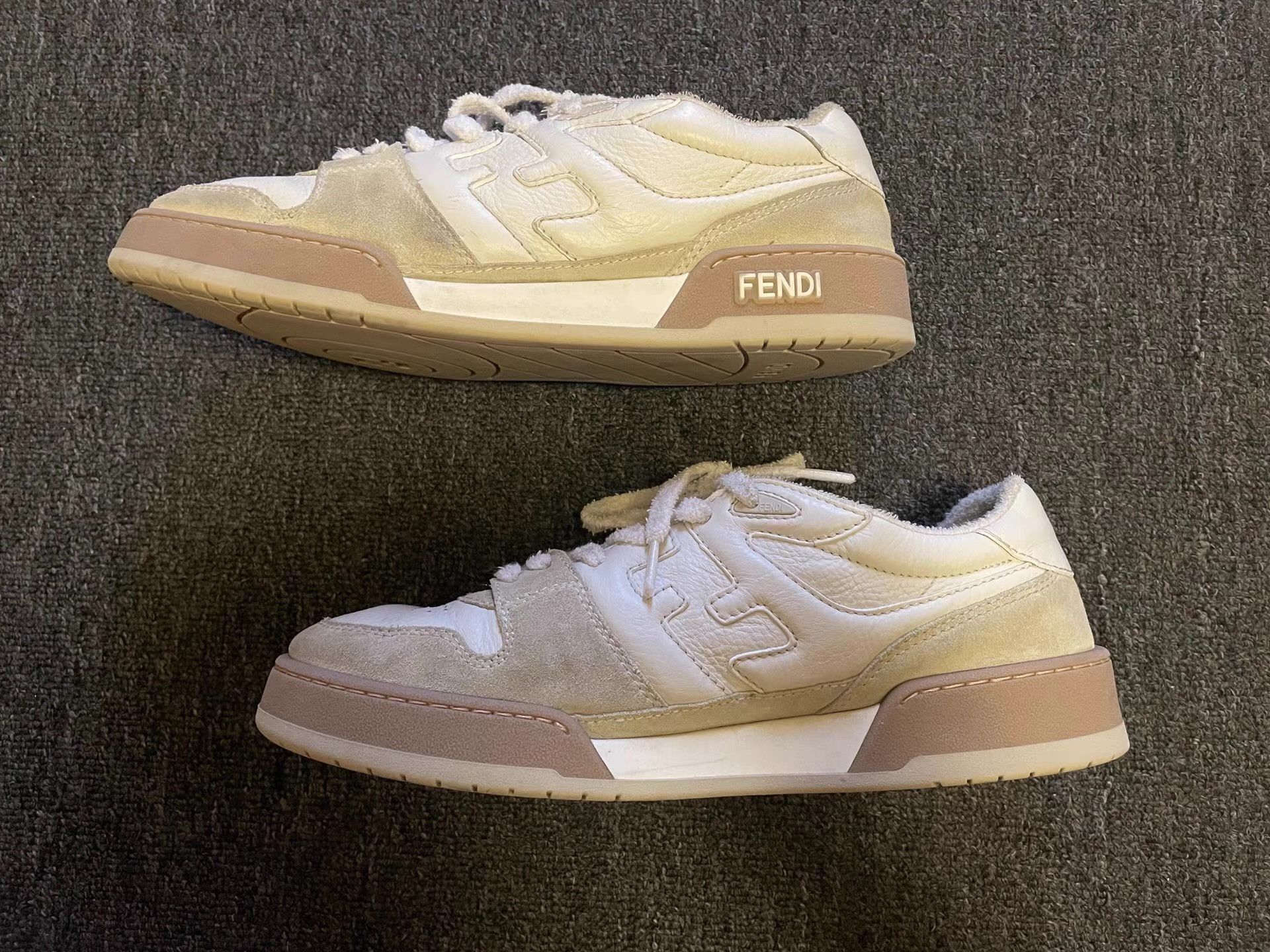 Fendi Beige Low-Top Sneakers Size 9 Size US 9 / EU 42 - 4 Thumbnail