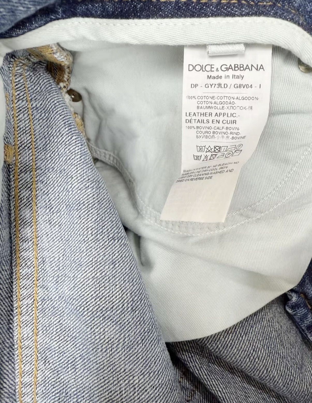 Dolce & Gabbana Blue Distressed Denim Jeans Size 34 Size US 34 / EU 50 - 9 Thumbnail
