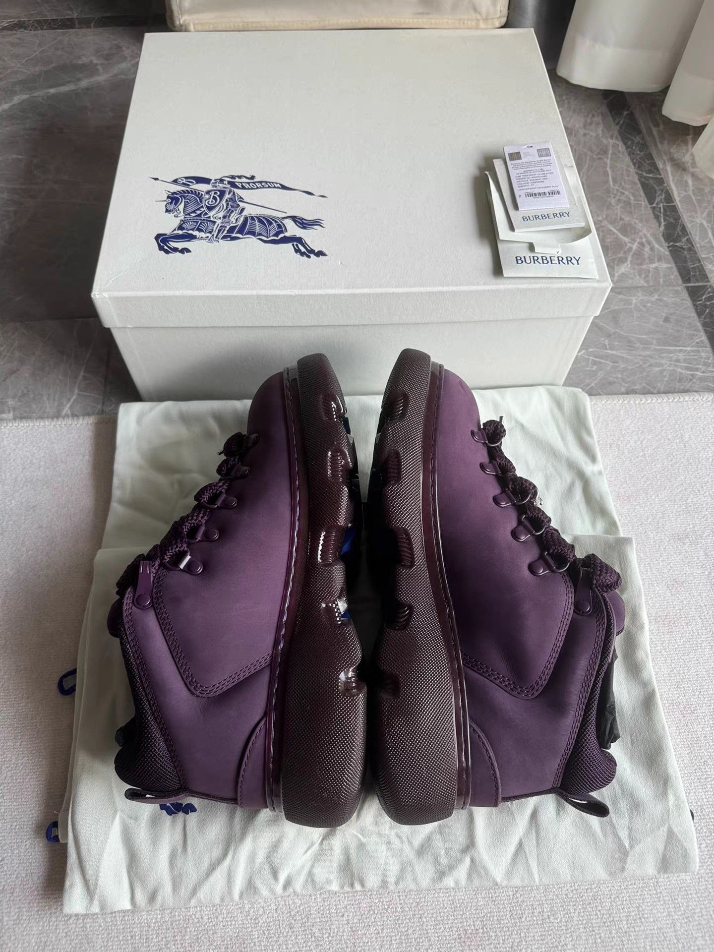 Burberry Purple High-Top Sneakers Size 7 Size US 7 / EU 40 - 7 Thumbnail