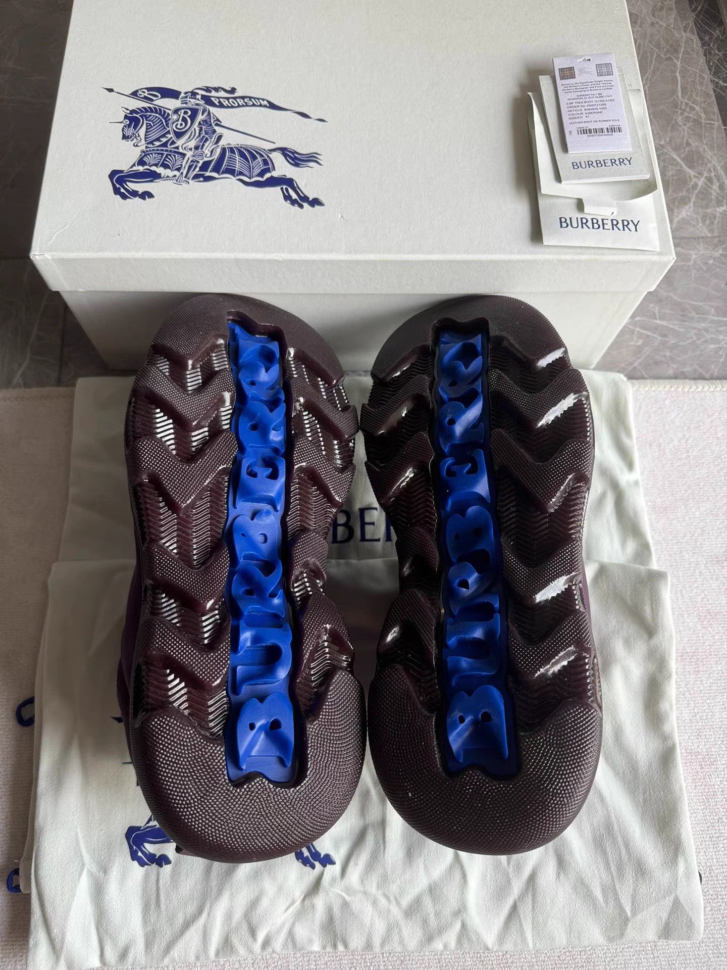 Burberry Purple High-Top Sneakers Size 7 Size US 7 / EU 40 - 6 Thumbnail