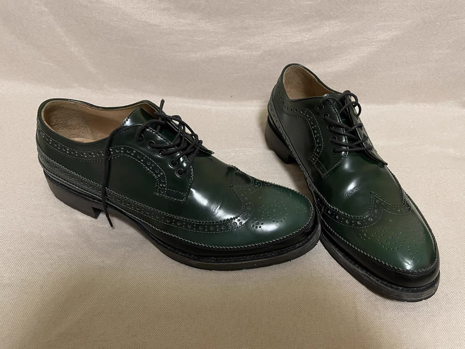 Dsquared2 Green Wingtip Formal Dress Shoes Size US 8.5 / EU 41-42 - 2 Thumbnail