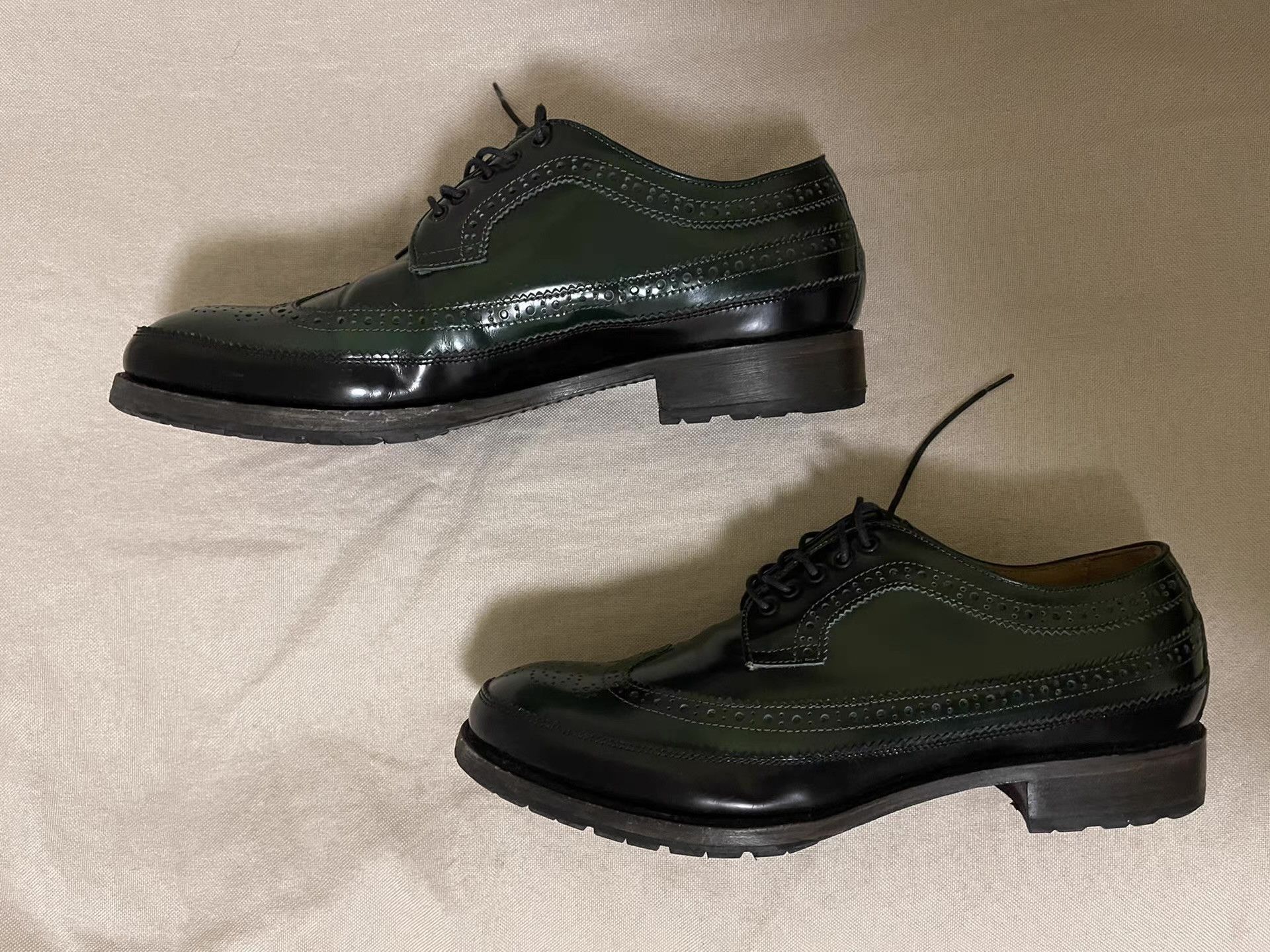 Dsquared2 Green Wingtip Formal Dress Shoes Size US 8.5 / EU 41-42 - 6 Thumbnail