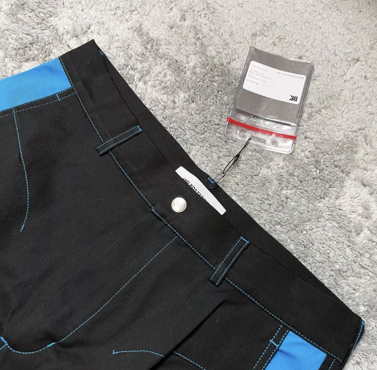 Kiko Kostadinov Black Casual Pants with Blue Accents Size 34 Size US 34 / EU 50 - 3 Thumbnail