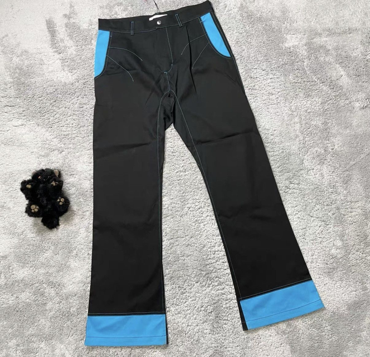 Kiko Kostadinov Black Casual Pants with Blue Accents Size 34 Size US 34 / EU 50 - 2 Thumbnail