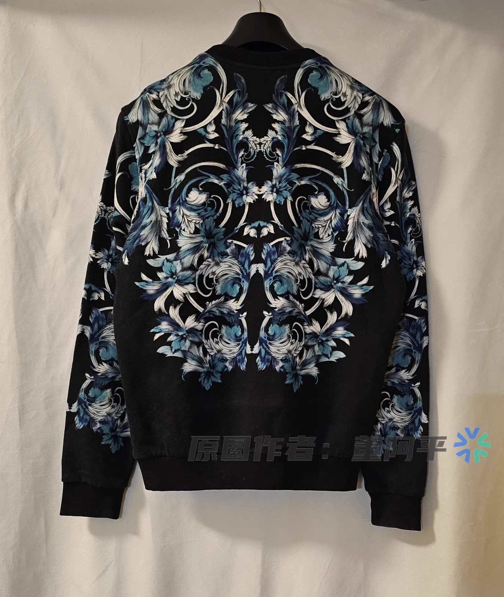 Versace Black Floral Pattern Long Sleeve Shirt Size US S / EU 44-46 / 1 - 3 Thumbnail