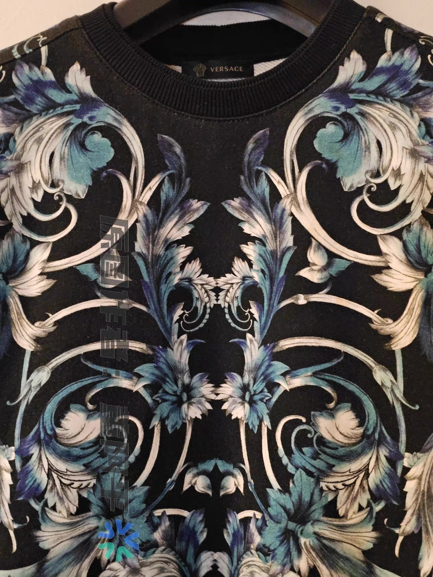Versace Black Floral Pattern Long Sleeve Shirt Size US S / EU 44-46 / 1 - 6 Thumbnail