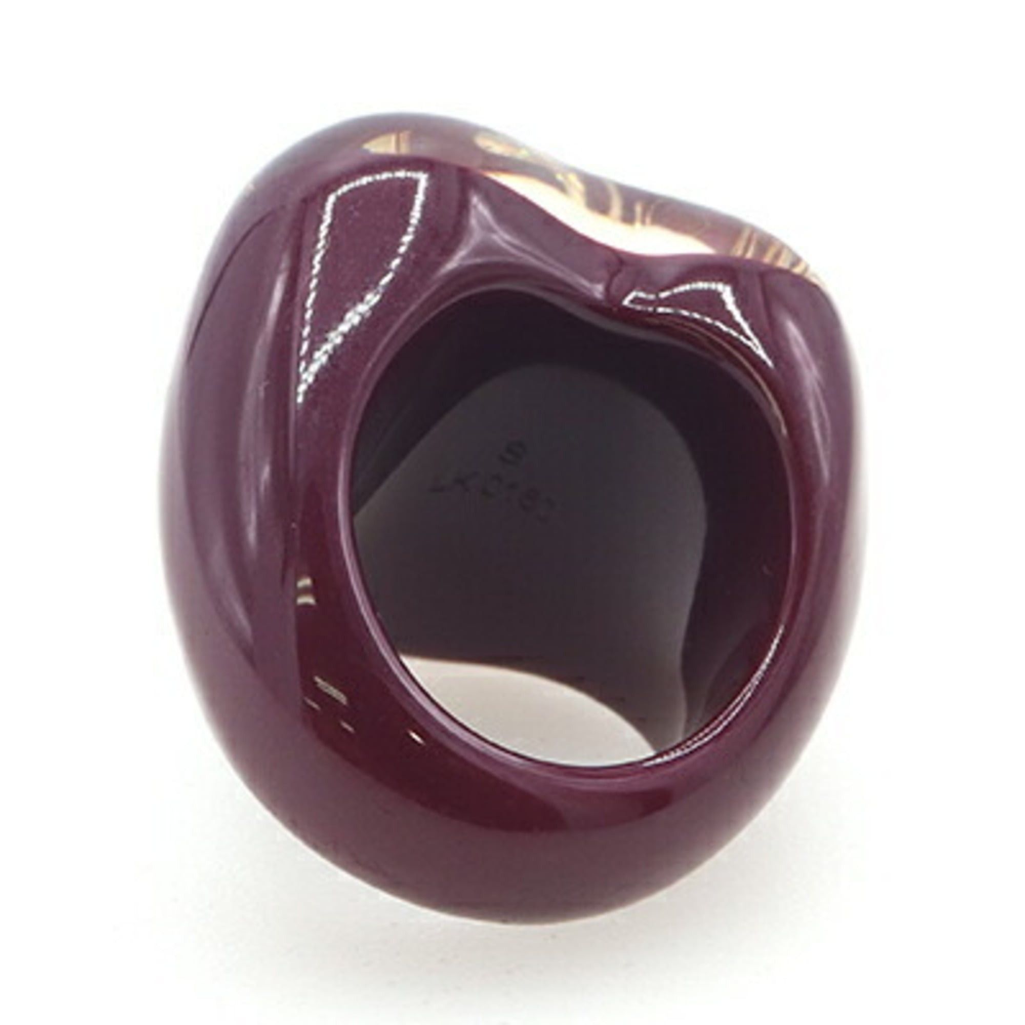 Louis Vuitton Louis Vuitton Ring Bague Inclusion M66214 Rouge Fauviste Resin S Size LV Women's LOUIS VUITTON Size ONE SIZE - 2 Thumbnail