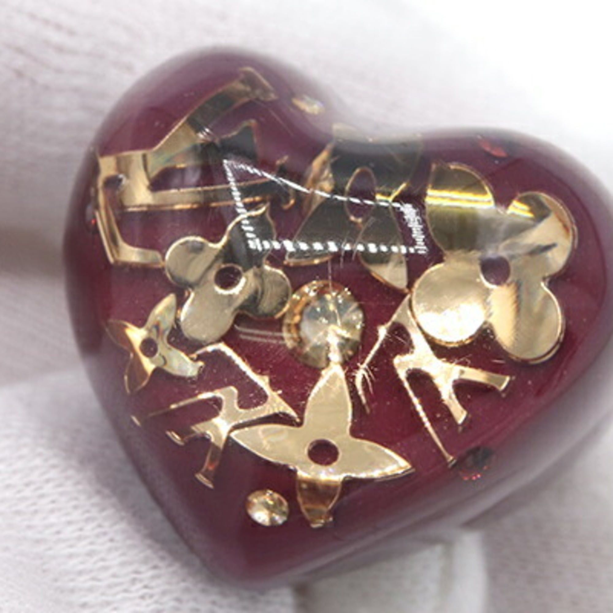 Louis Vuitton Louis Vuitton Ring Bague Inclusion M66214 Rouge Fauviste Resin S Size LV Women's LOUIS VUITTON Size ONE SIZE - 5 Thumbnail