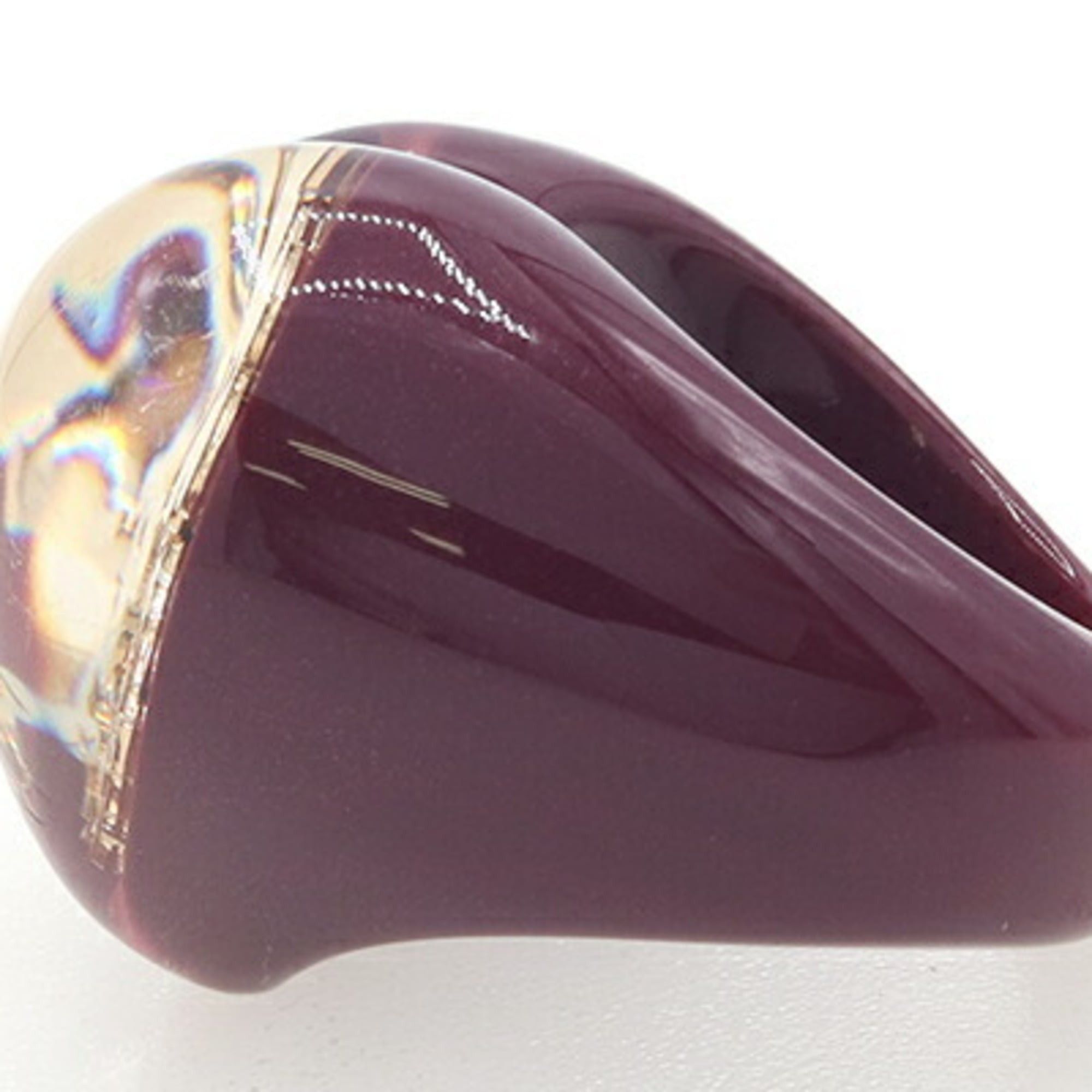 Louis Vuitton Louis Vuitton Ring Bague Inclusion M66214 Rouge Fauviste Resin S Size LV Women's LOUIS VUITTON Size ONE SIZE - 3 Thumbnail