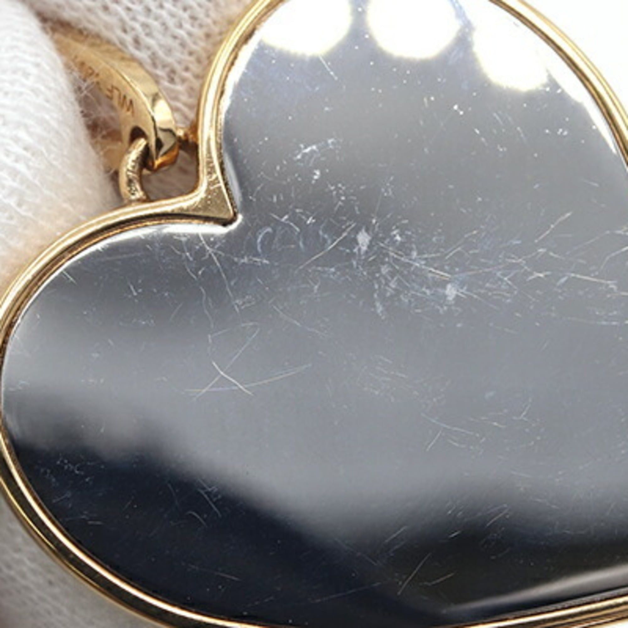 Celine Celine Triomphe Heart Mirror Pendant Necklace 46W633NCB.35RO Gold Red Metal Leather Long for Women CELINE Size ONE SIZE - 6 Thumbnail