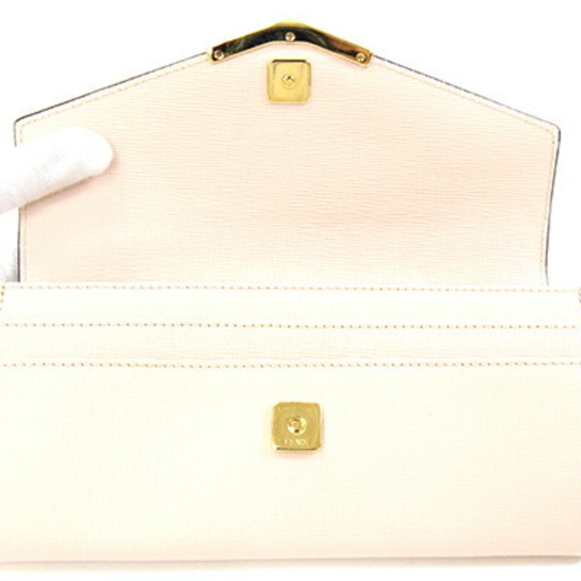 Fendi Fendi Bi-fold Long Wallet Toujours 8M0306 Light Blue Baby Pink Leather Bi-color Women's FENDI Size ONE SIZE - 3 Thumbnail