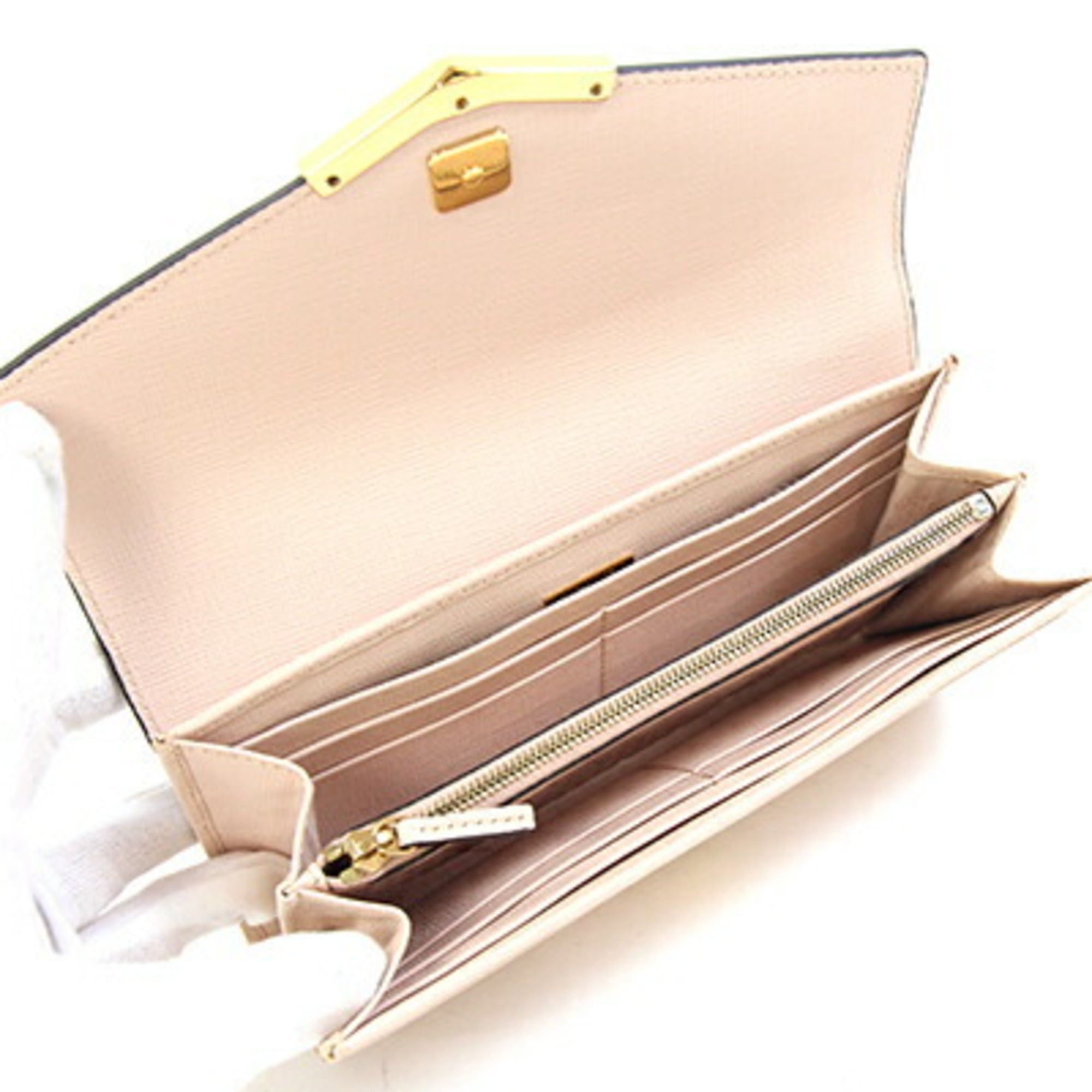 Fendi Fendi Bi-fold Long Wallet Toujours 8M0306 Light Blue Baby Pink Leather Bi-color Women's FENDI Size ONE SIZE - 4 Thumbnail