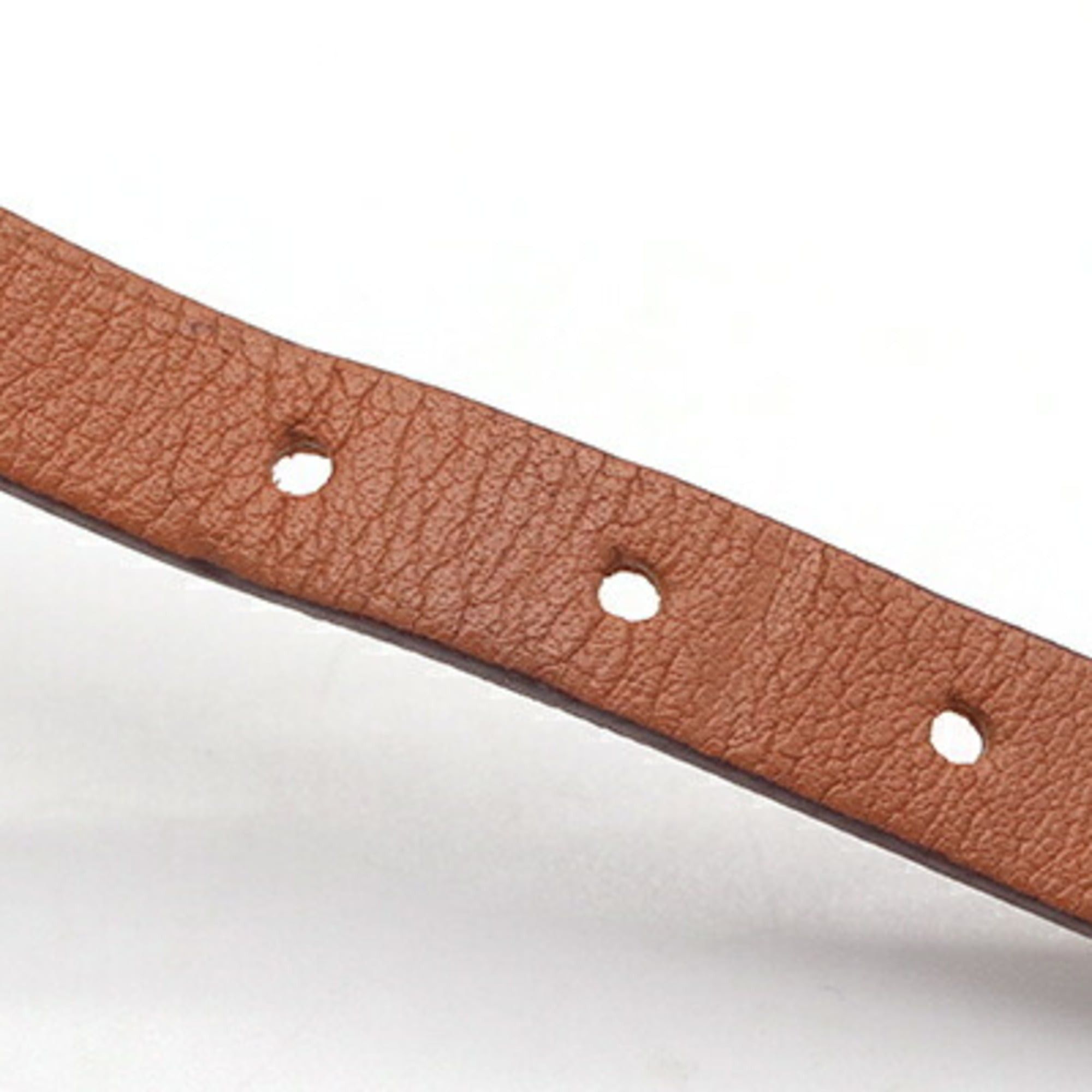 Hermes Hermes Etrier Double Tour Bracelet, Brown Veau Swift Leather, A Stamp, Manufactured in 2017, Size T2, Strand Women's. Size ONE SIZE - 5 Thumbnail