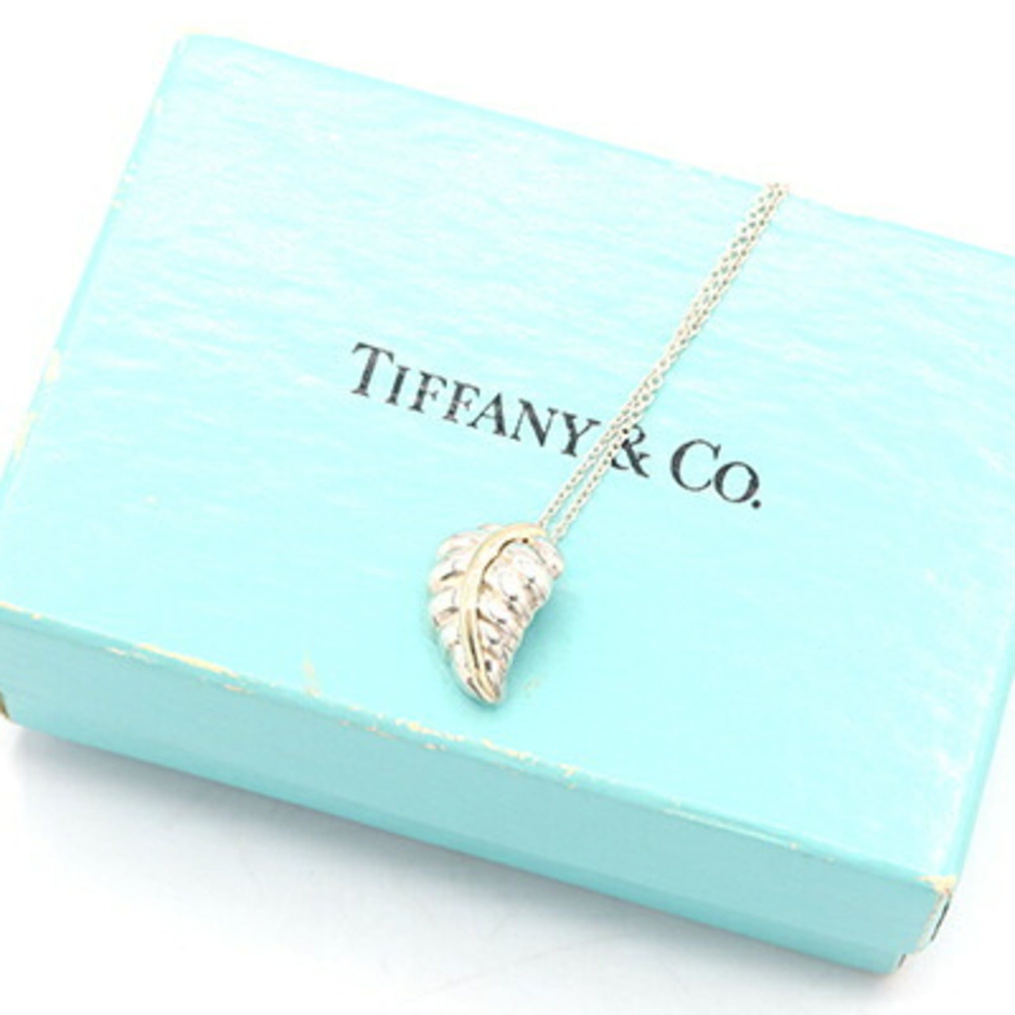 Tiffany & Co. Tiffany & Co. Leaf Necklace, Sterling Silver 925/750/Yellow Gold Combination, Women's. Size ONE SIZE - 6 Thumbnail