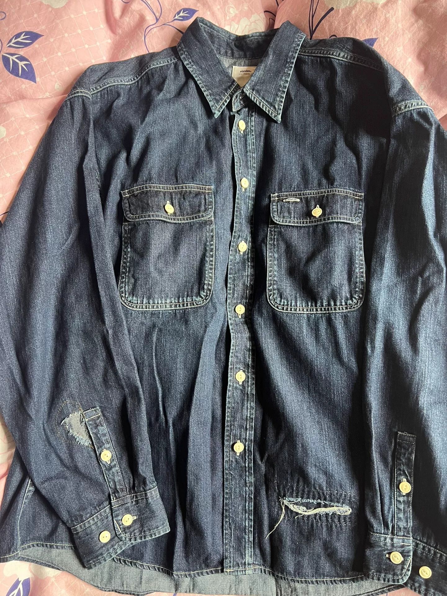 Visvim VISVIM 20SS Damaged Denim Lumber Shirt Size US L / EU 52-54 / 3 - 2 Thumbnail