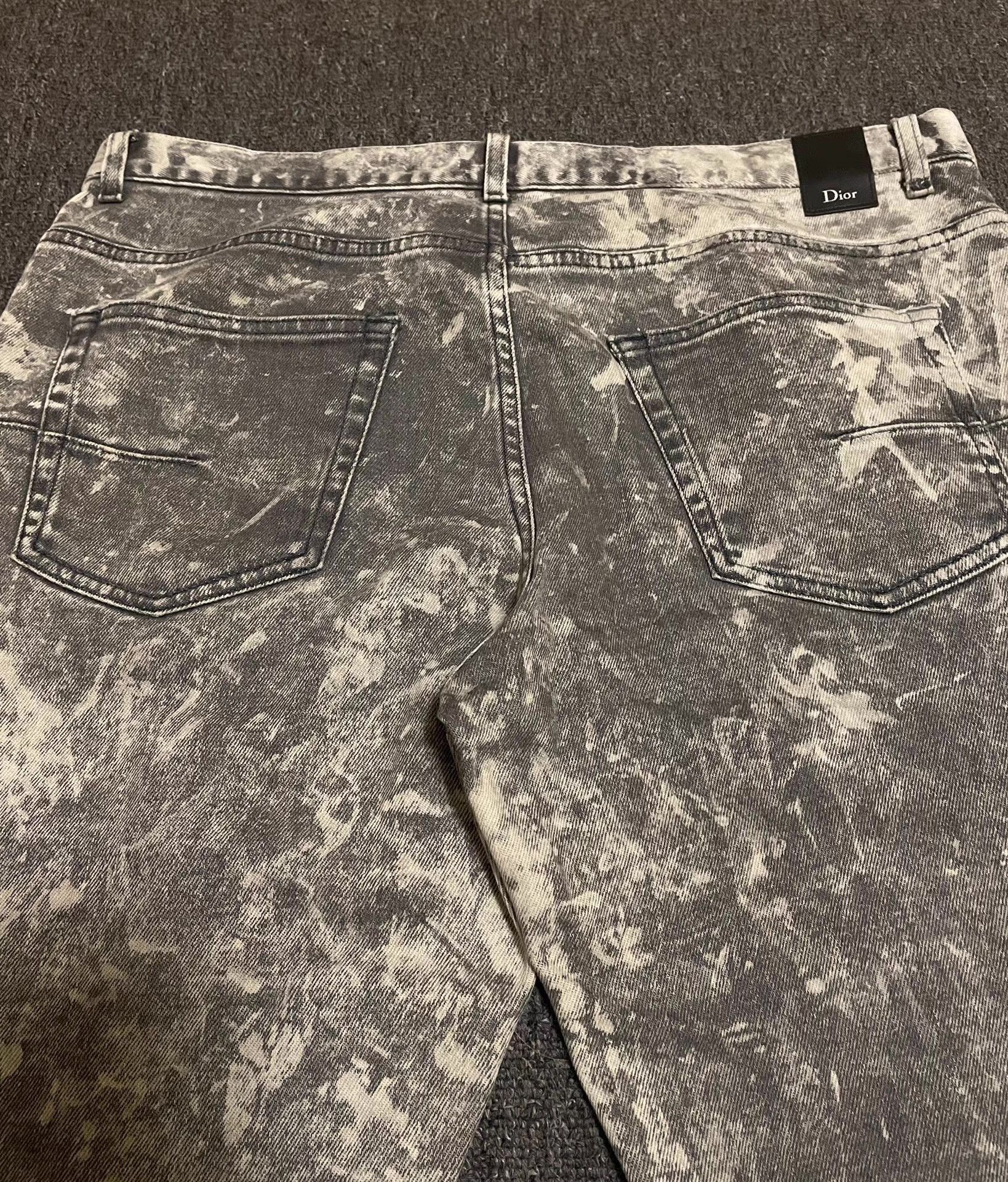 Dior Gray Distressed Denim Jeans Size 34 Size US 34 / EU 50 - 5 Thumbnail